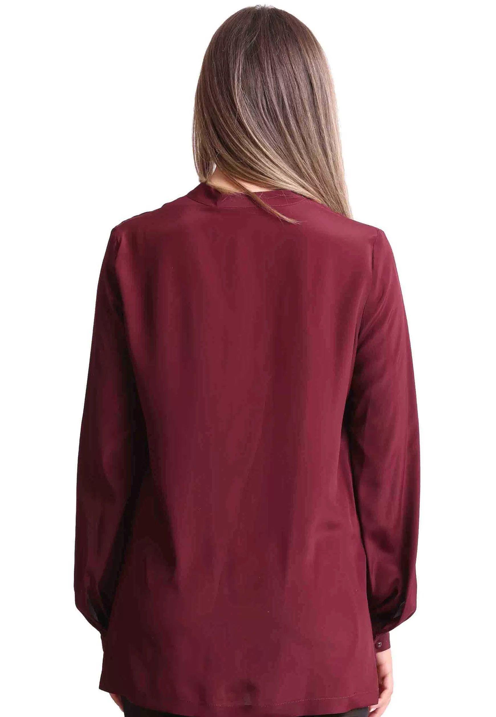 Camicie Donna Coloured Fluid In Misto Seta Bordeaux*Maliparmi Clearance