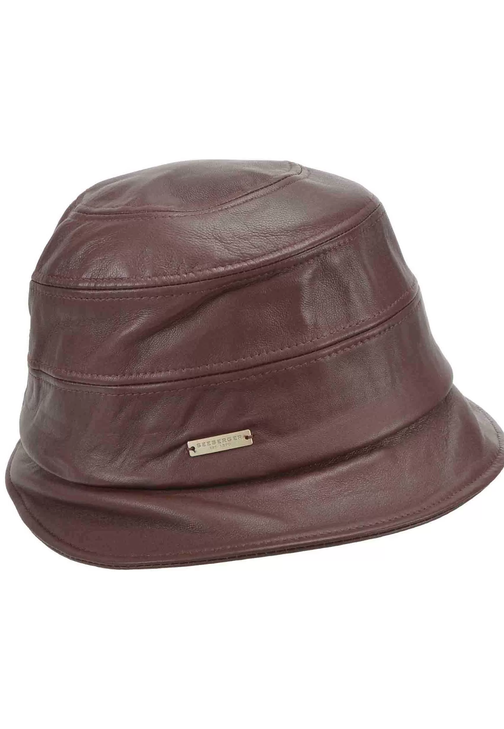 Cappello Cloche Donna In Pelle Marrone*Seeberger Est 1890 Sale