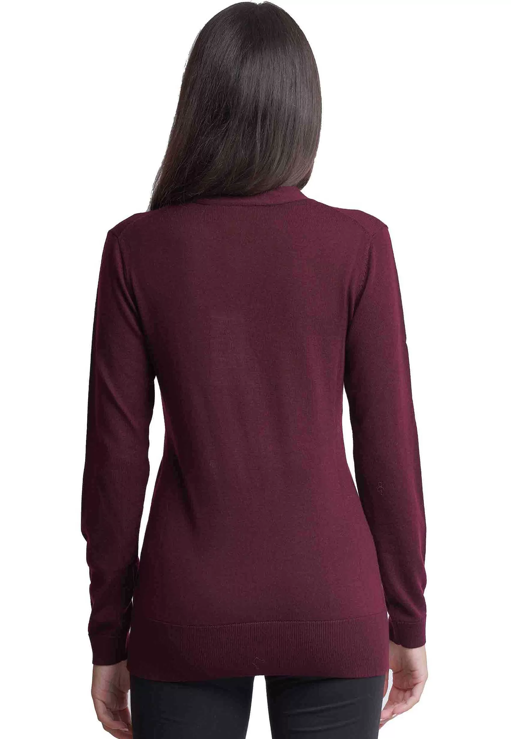 Cardigan Donna Colourd Of The World In Pura Lana Merinos Bordeaux*Maliparmi Clearance