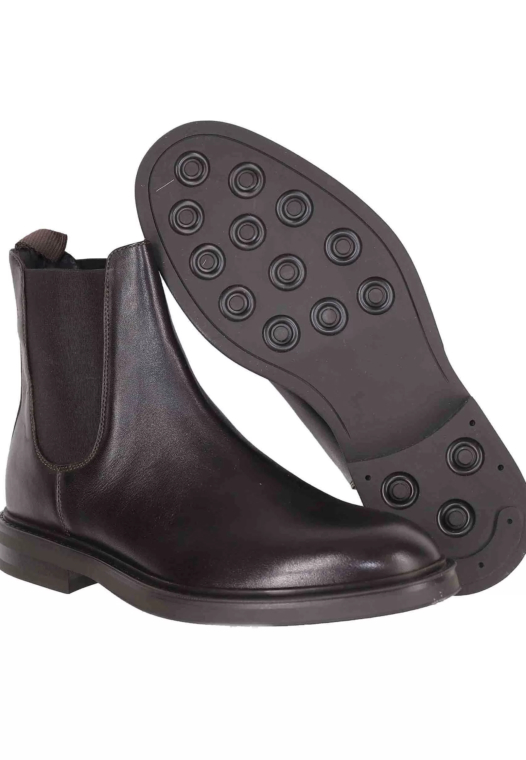 Chelsea Boots Uomo In Pelle Testa Di Moro Con Suola In Gomma*Antica Cuoieria Store