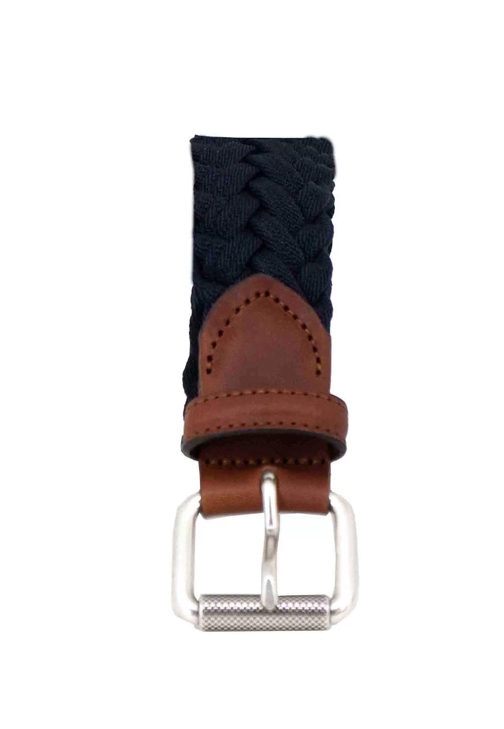 Cintura Uomo In Tessuto Elasticizzato Blu Con Fibbia In Argento*Minoronzoni Hot