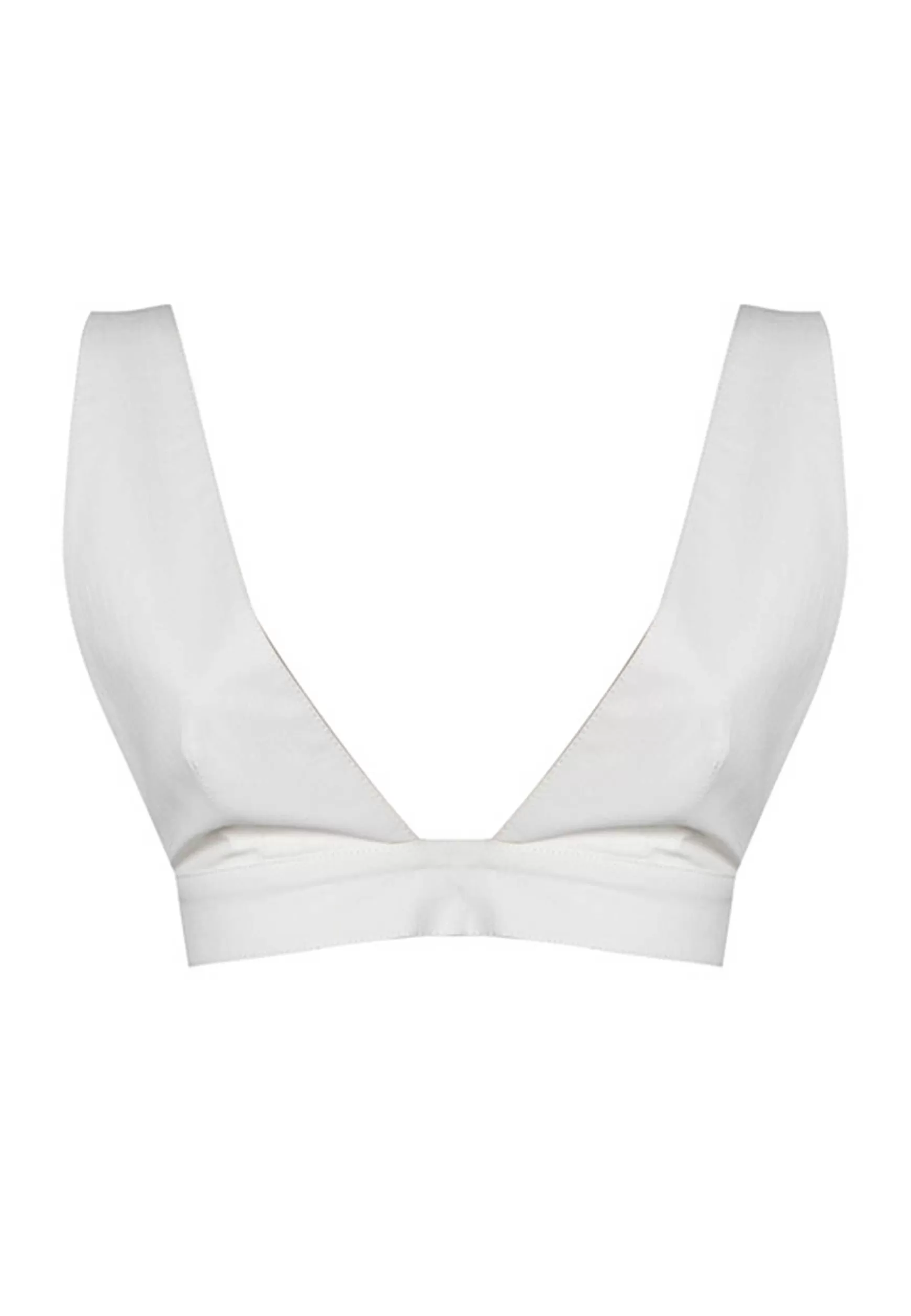 Crop Top Donna In Misto Cotone Bianca Con Bottoncini Posteriori*Nineminutes Fashion