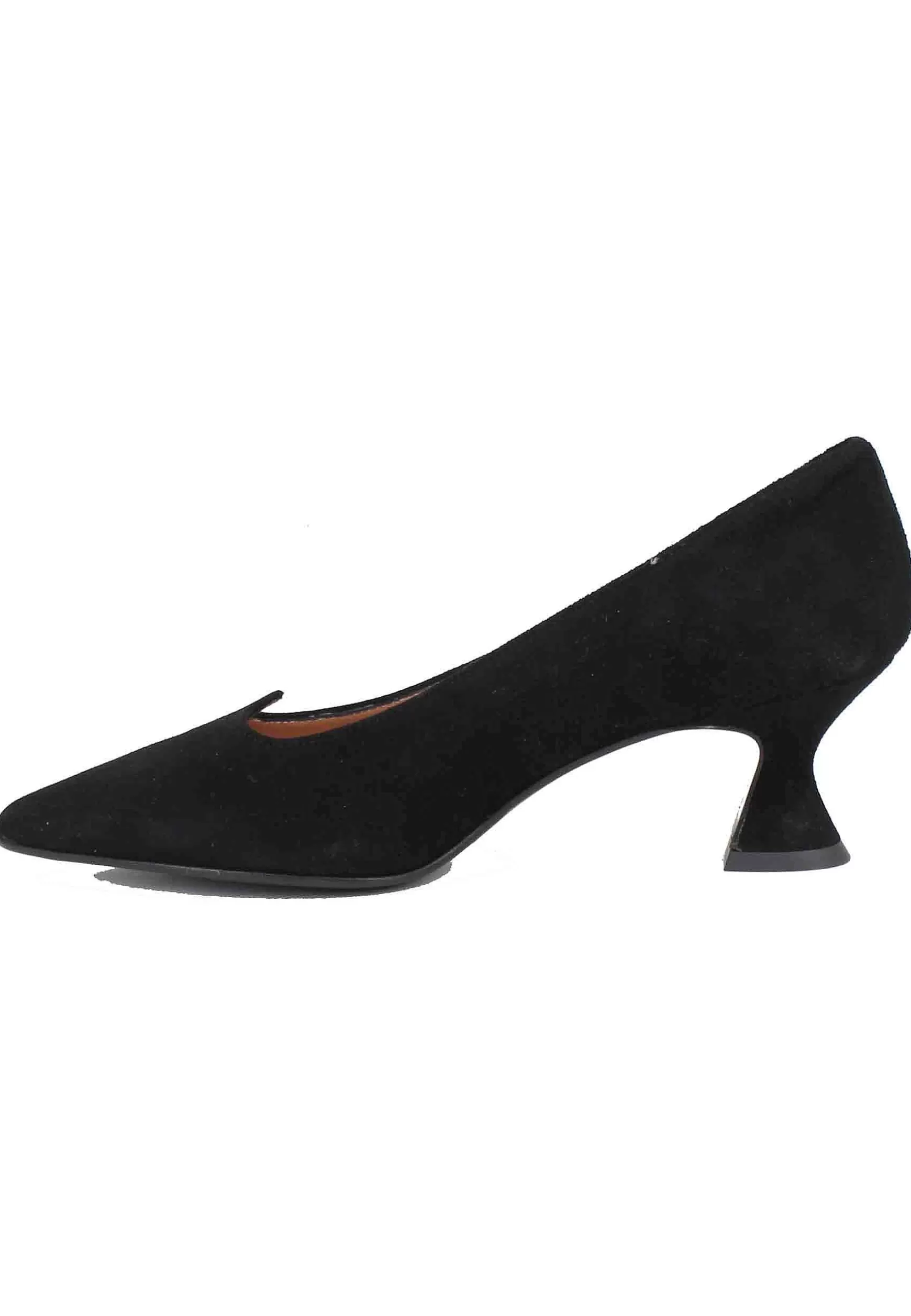 Decollete Donna In Camoscio Nero Con Scollo A Cuore** Shop