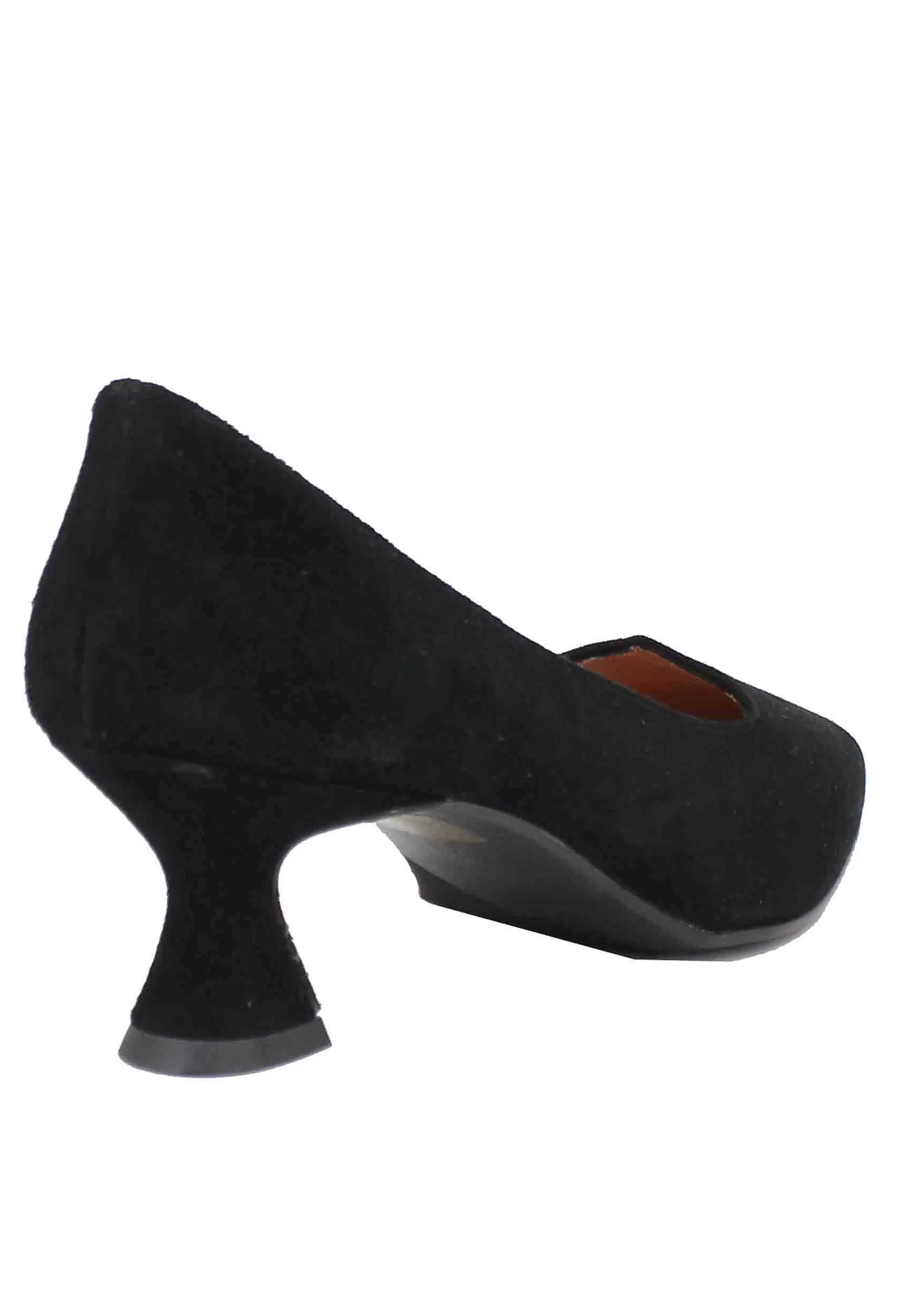 Decollete Donna In Camoscio Nero Con Scollo A Cuore** Shop