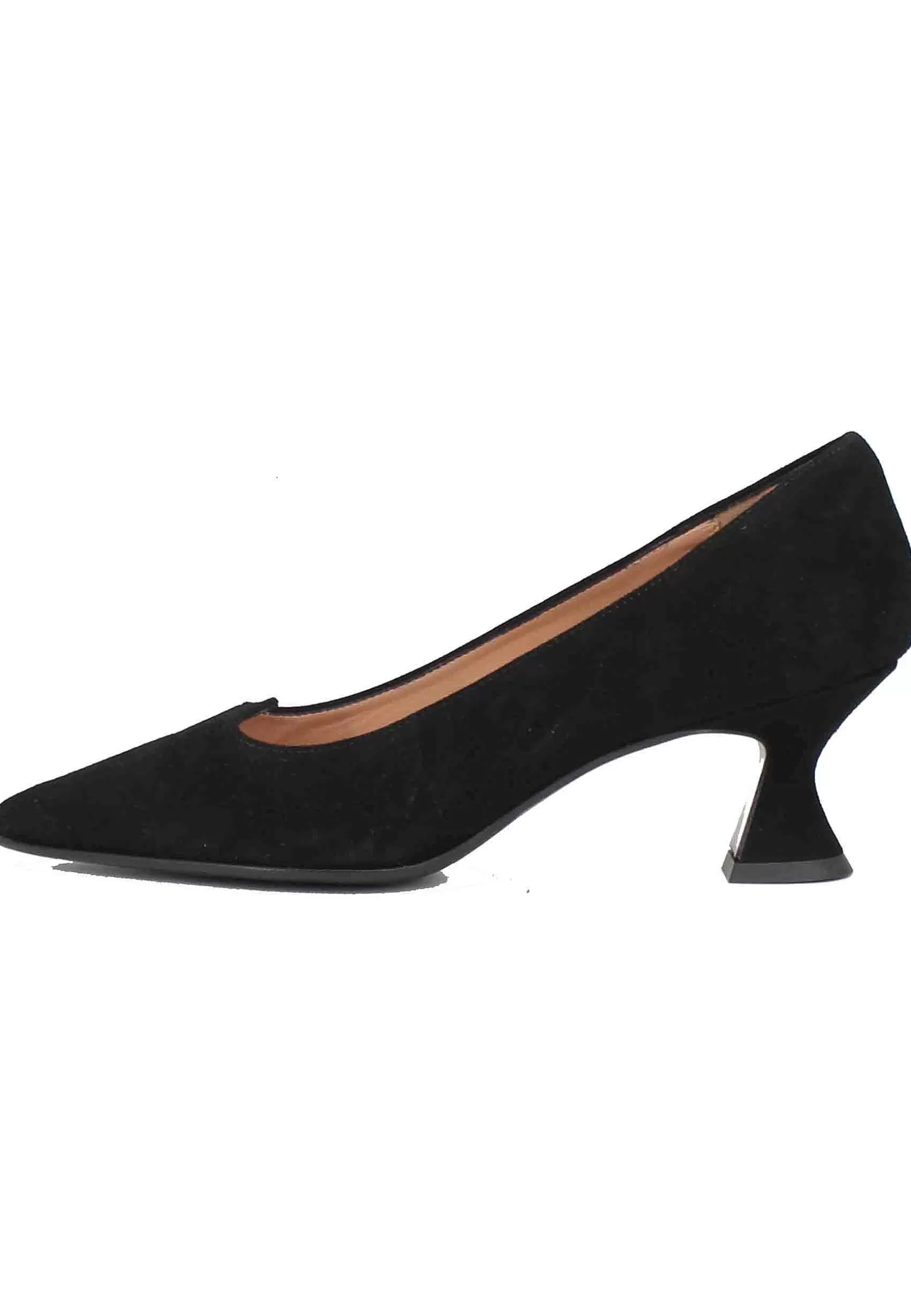 Decollete Donna In Camoscio Nero Con Scollo A Cuore** Shop