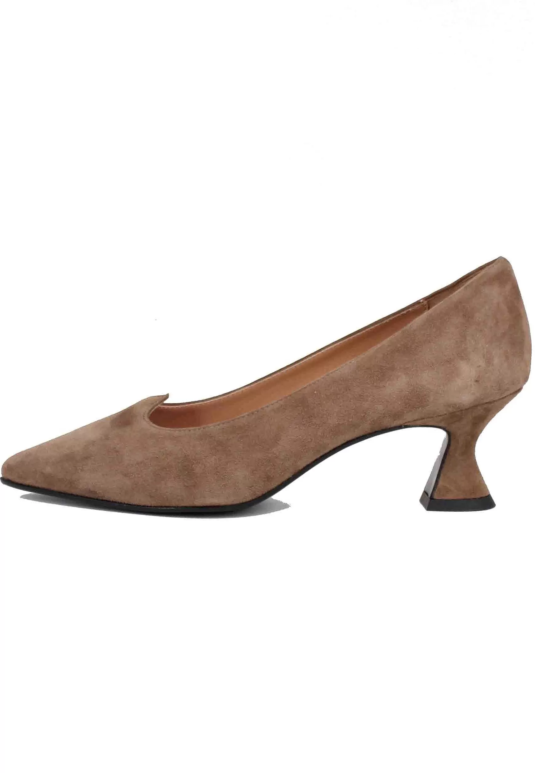 Decollete Donna In Camoscio Taupe Con Scollo A Cuore** Best Sale