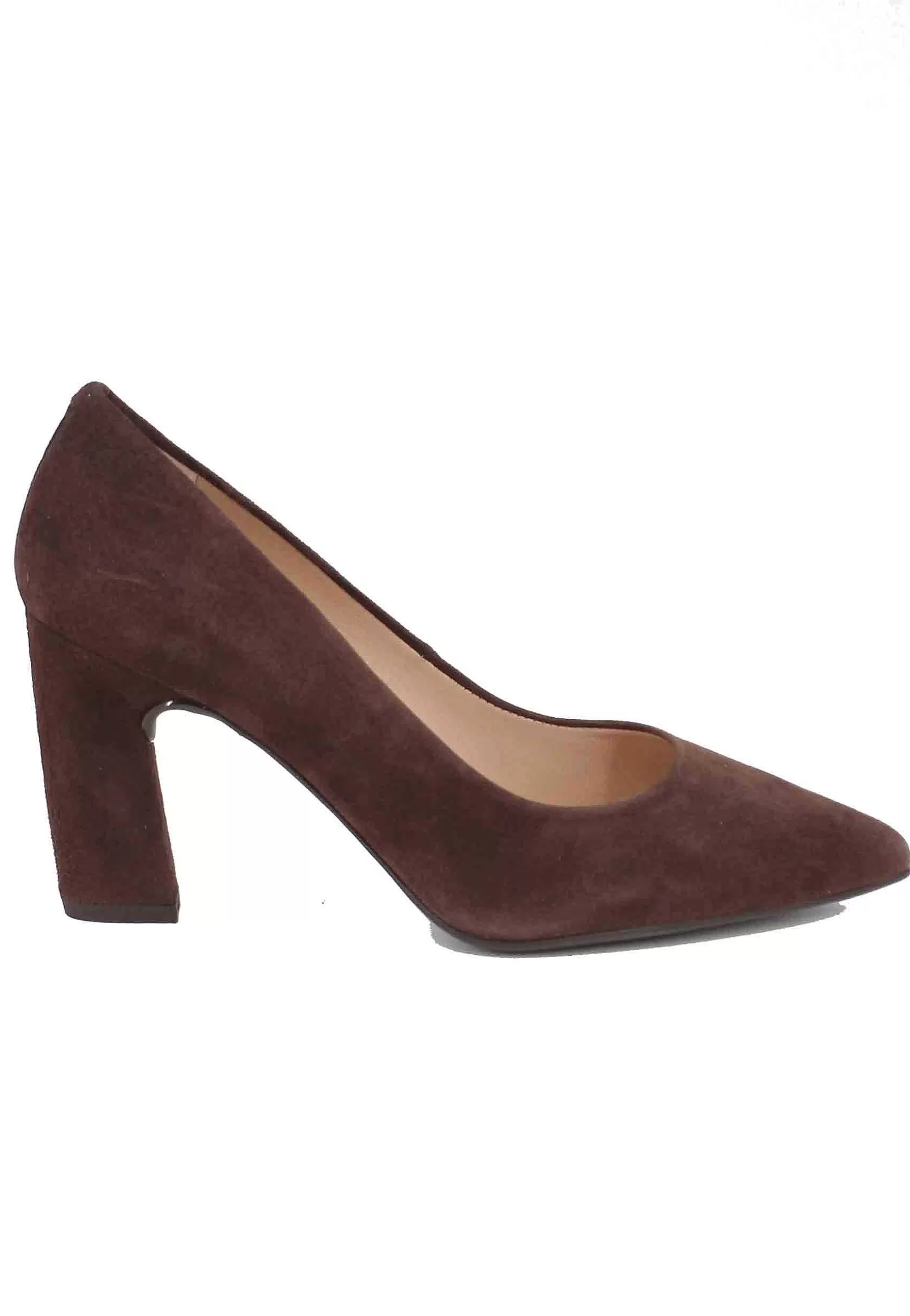 Decollete Donna In Camoscio Testa Di Moro Tacco Alto*Unisa Flash Sale