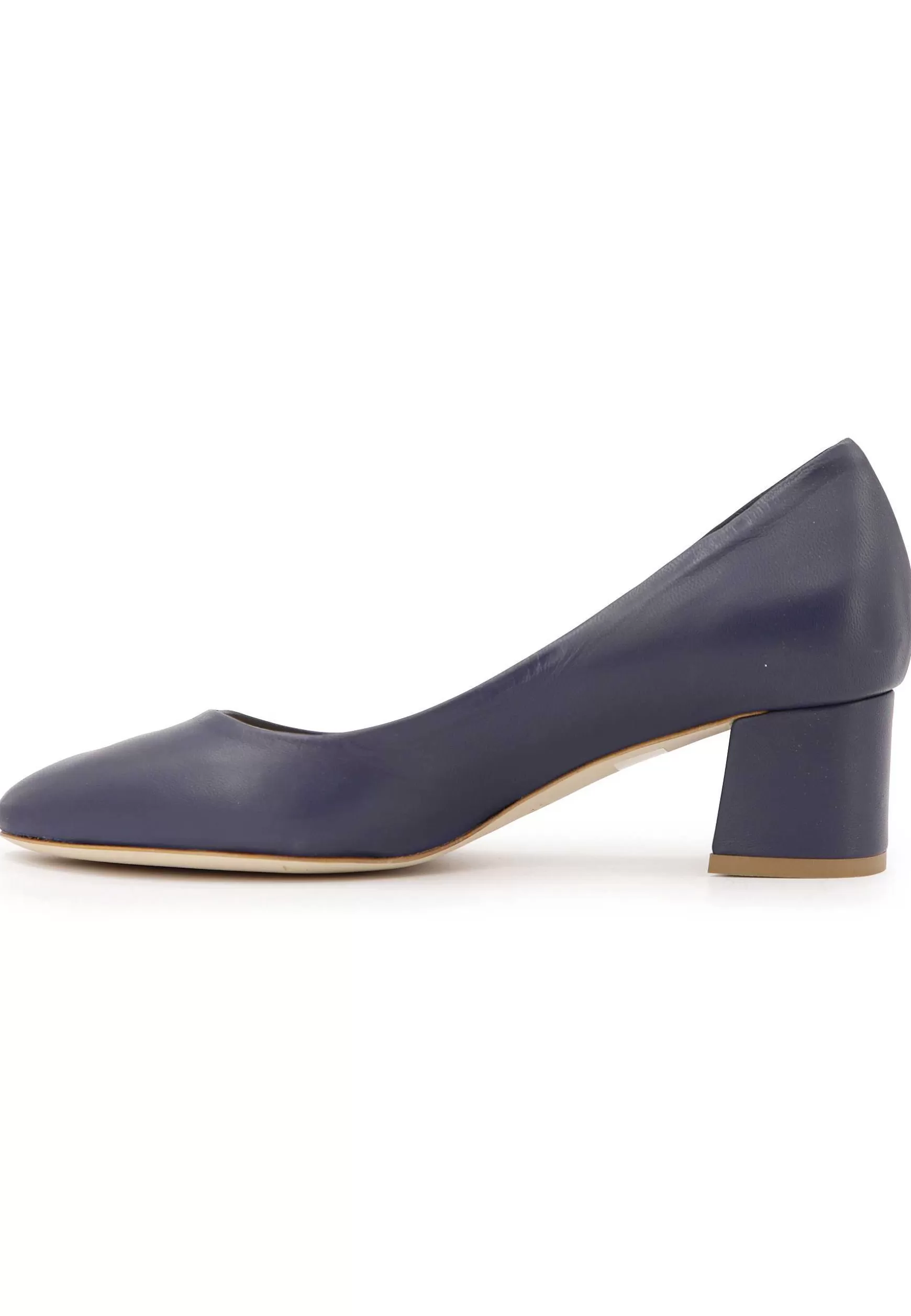 Decoete Donna In Pee Bu Con Punta Tonda Tacco Medio E Suoa In Cuoio*L New