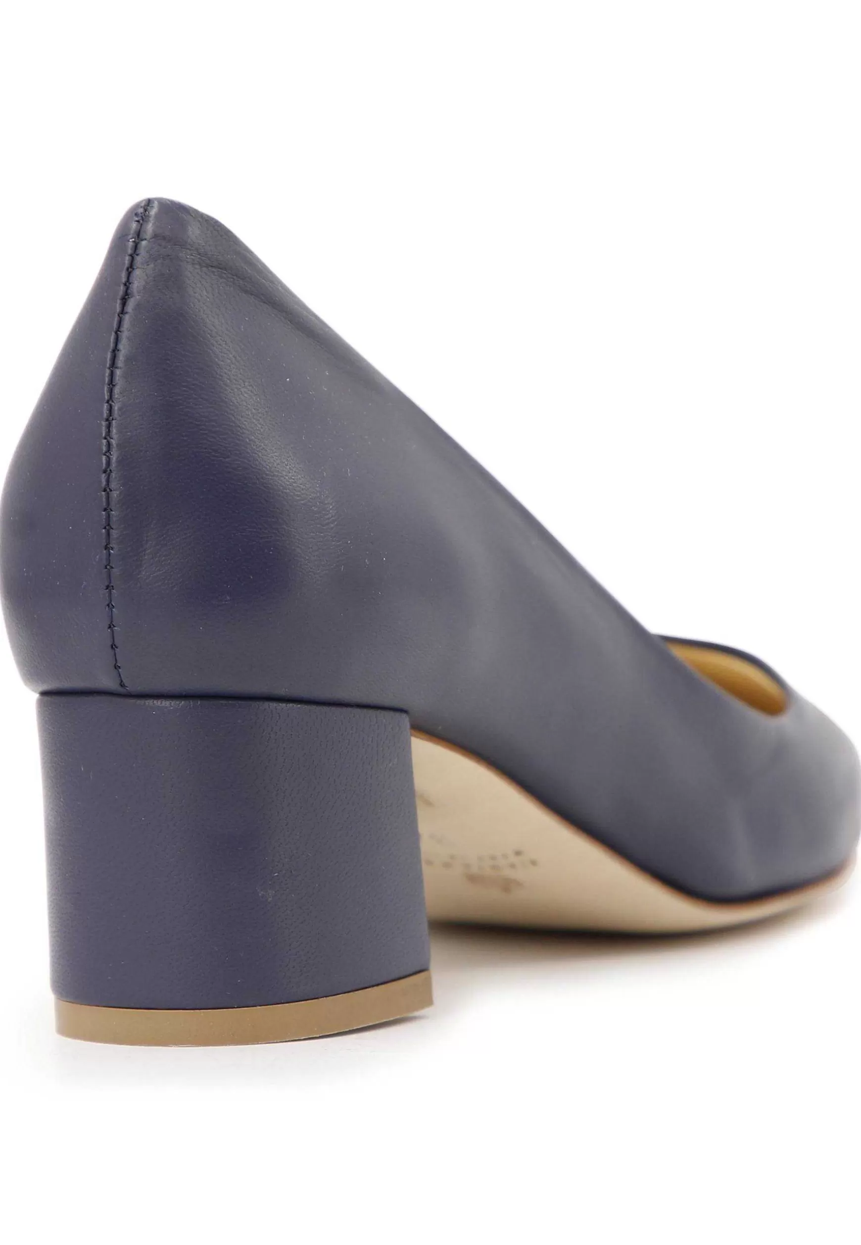 Decoete Donna In Pee Bu Con Punta Tonda Tacco Medio E Suoa In Cuoio*L New