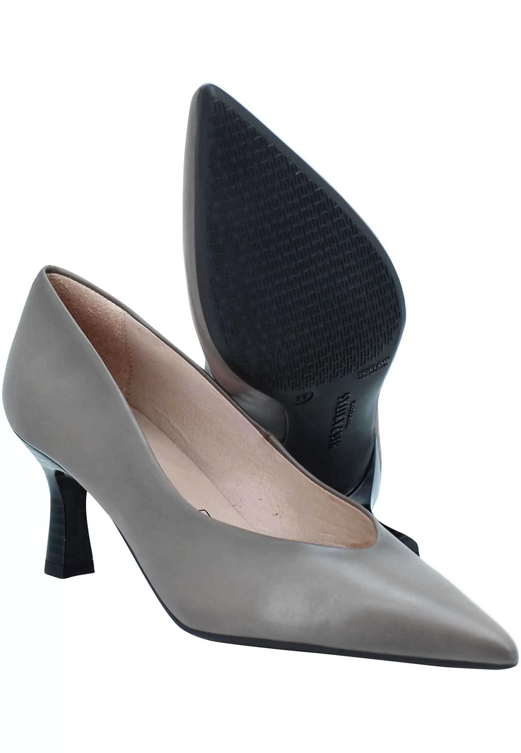 Decollete Donna In Pelle Grigio Extra Soft Con Suola In Gomma*Hispanitas Hot