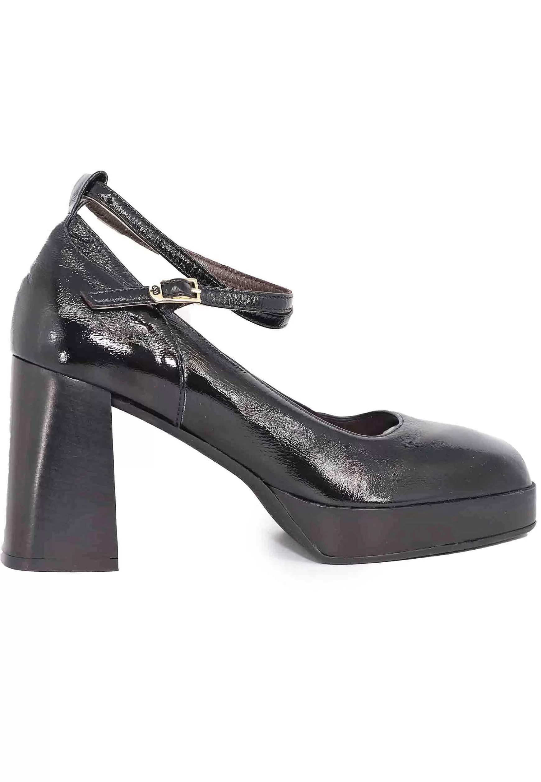 Decoete Donna In Pee Nera Con Cinturini E Tacco Ato*L Cheap