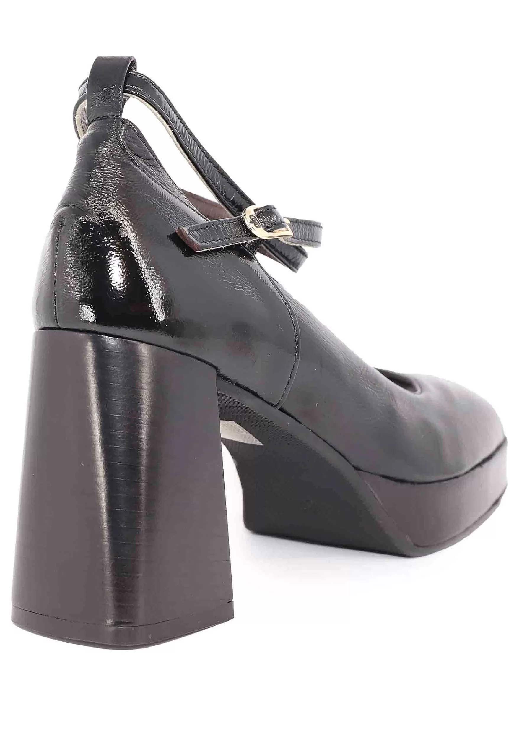 Decoete Donna In Pee Nera Con Cinturini E Tacco Ato*L Cheap