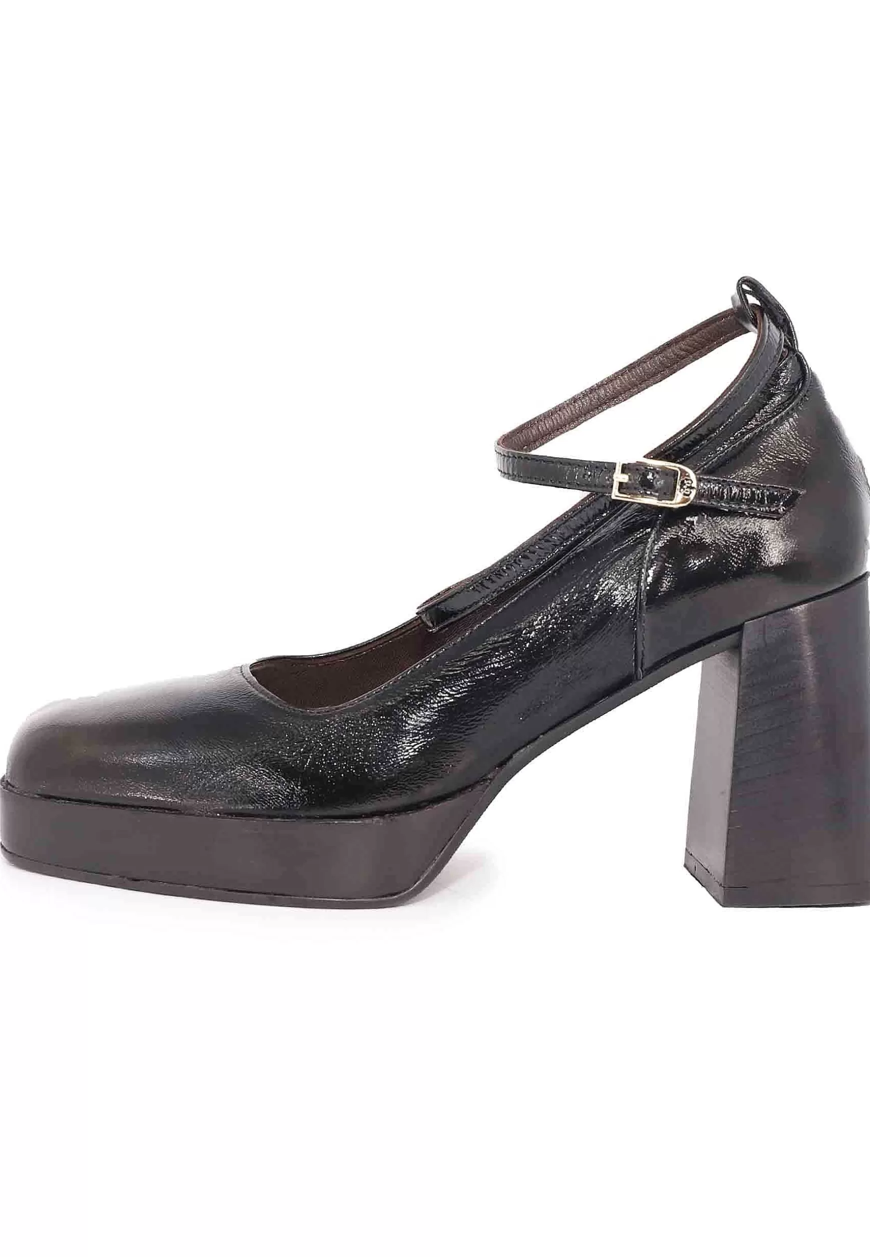 Decoete Donna In Pee Nera Con Cinturini E Tacco Ato*L Cheap