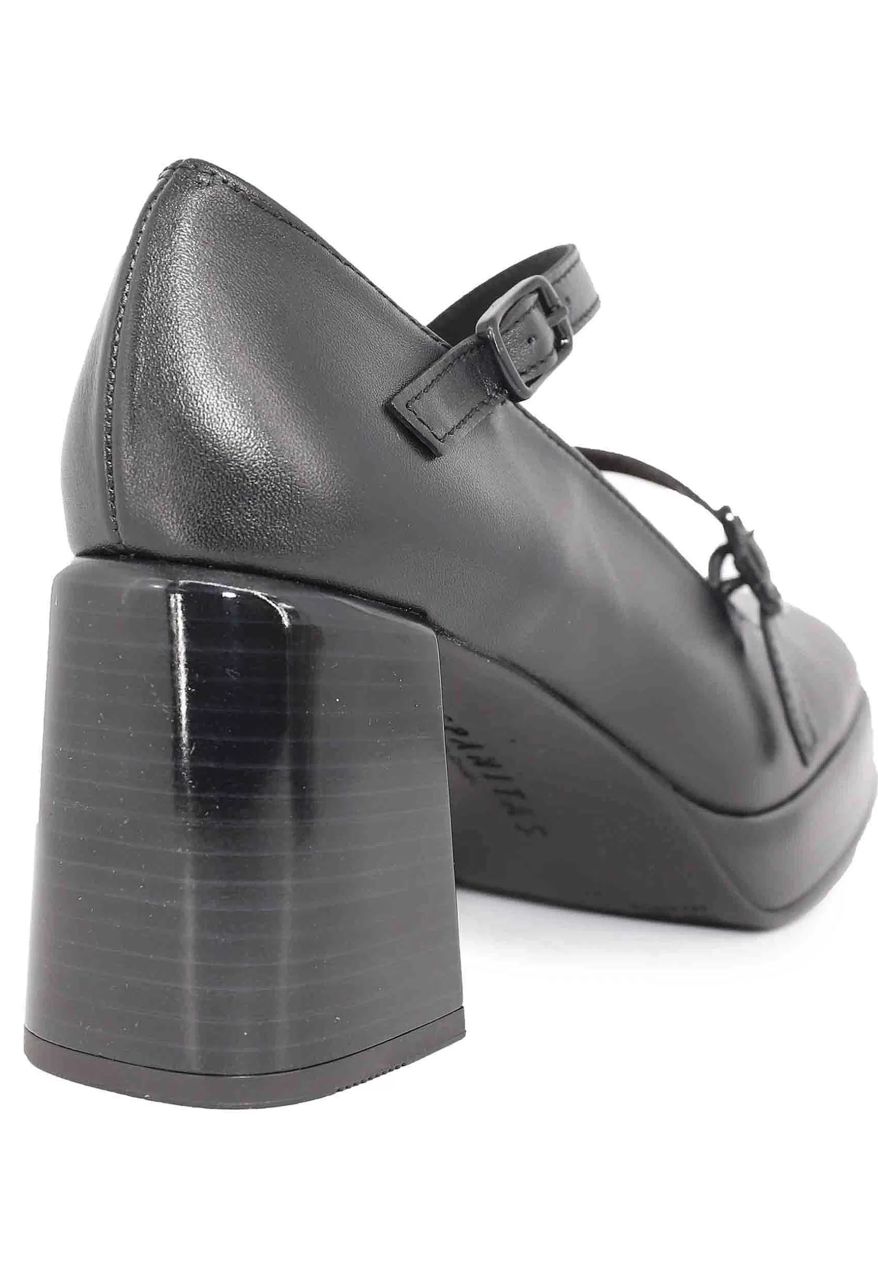 Decollete Donna In Pelle Nera Con Cinturini Sul Collo Piede*Hispanitas Hot