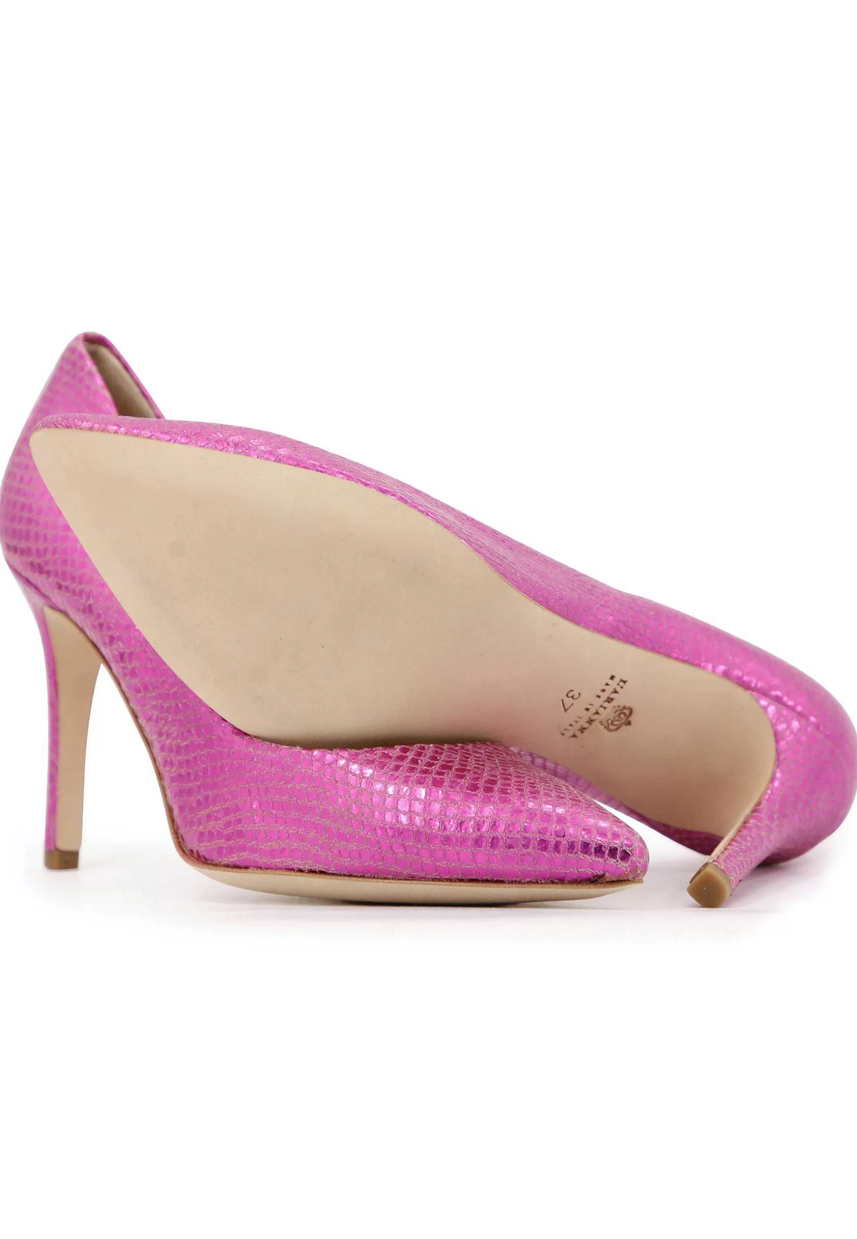Decoete Donna In Pee Stampata aminata Fuxia Con Tacco Ato*L Cheap