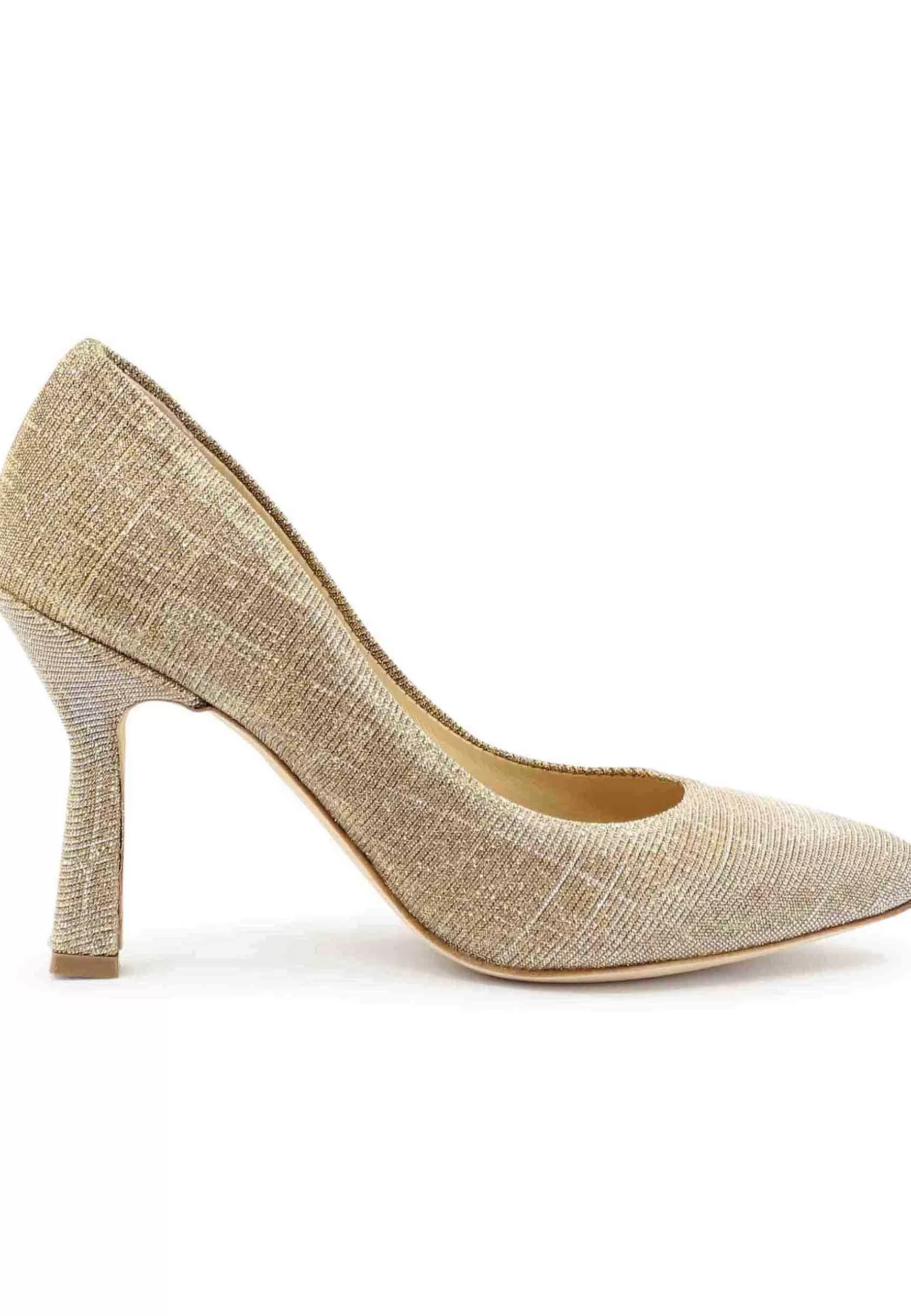 Decoete Donna In Tessuto ux Oro Con Tacco Ato*L Discount