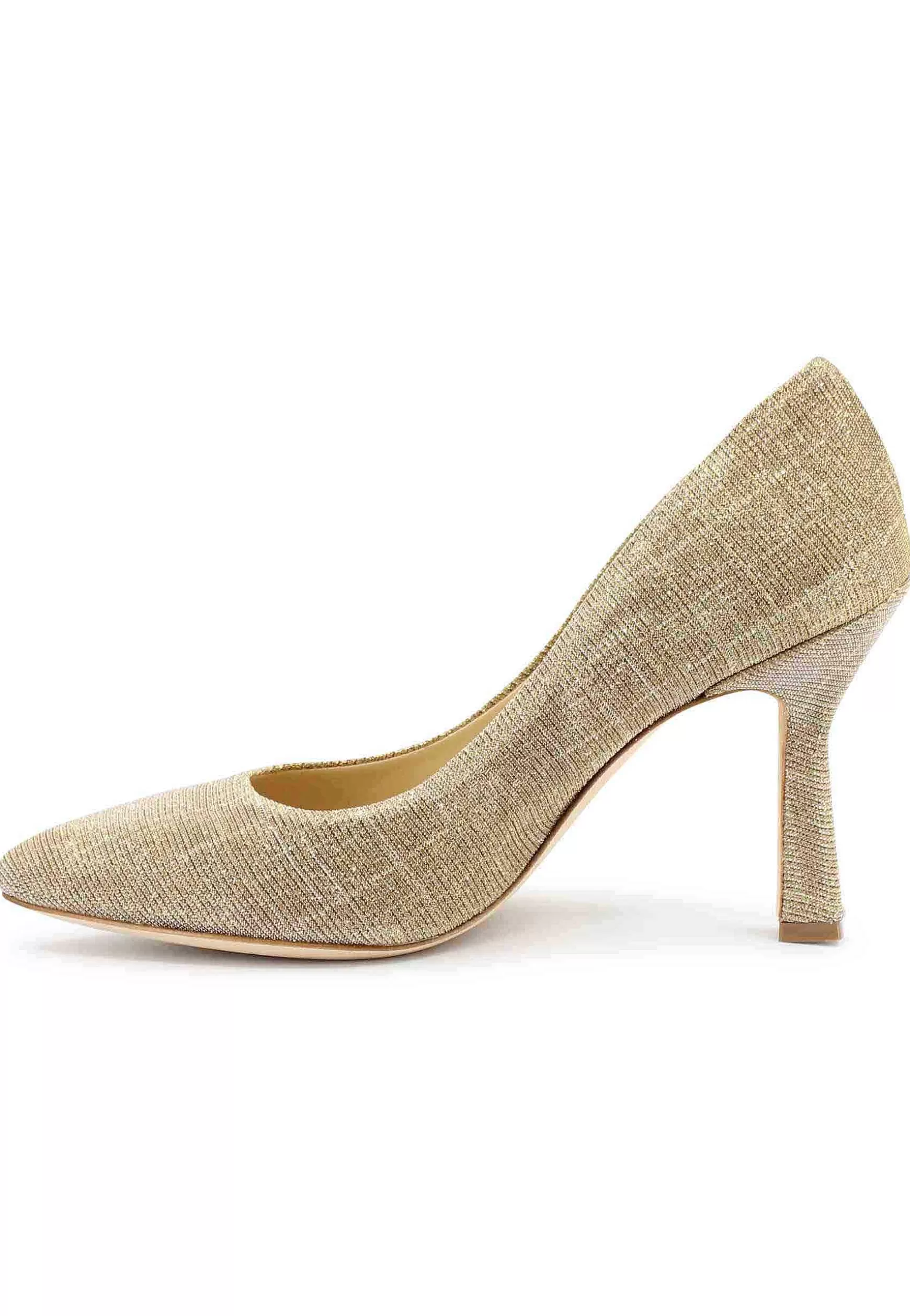 Decoete Donna In Tessuto ux Oro Con Tacco Ato*L Discount