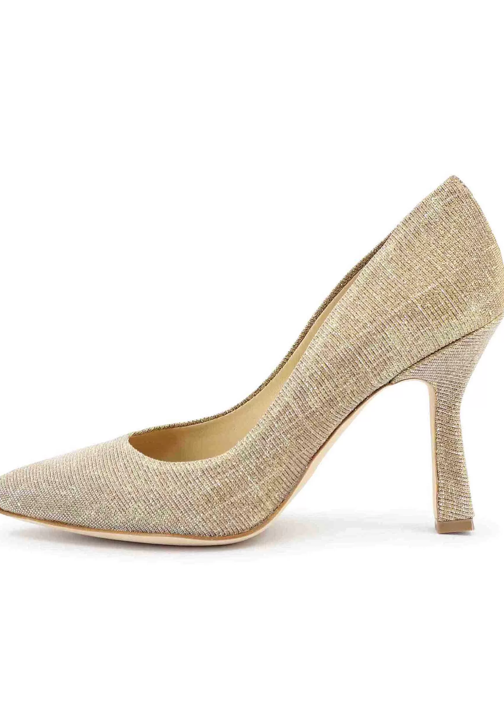 Decoete Donna In Tessuto ux Oro Con Tacco Ato*L Discount