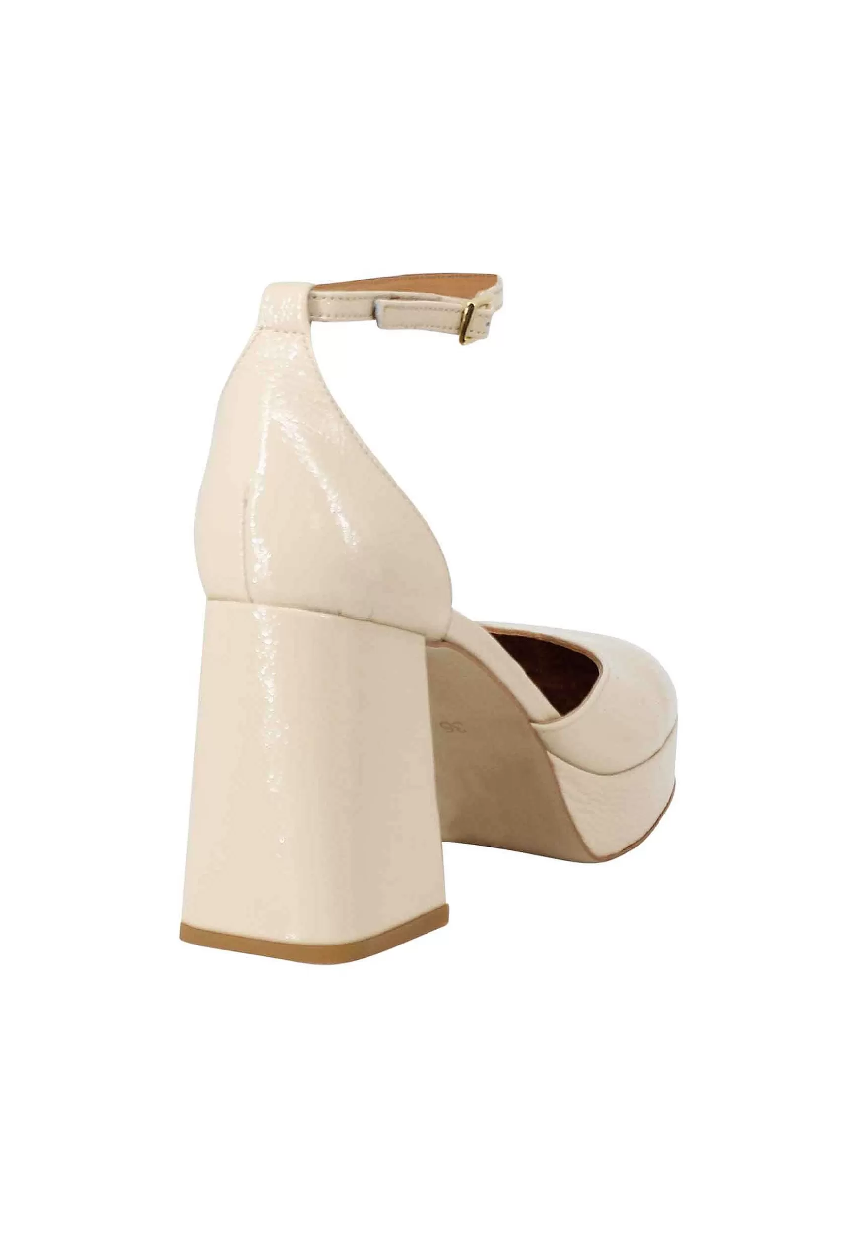 Decollete Donna In Vernice Cipria Con Tacco Alto E Plateau*Bruno Premi Discount