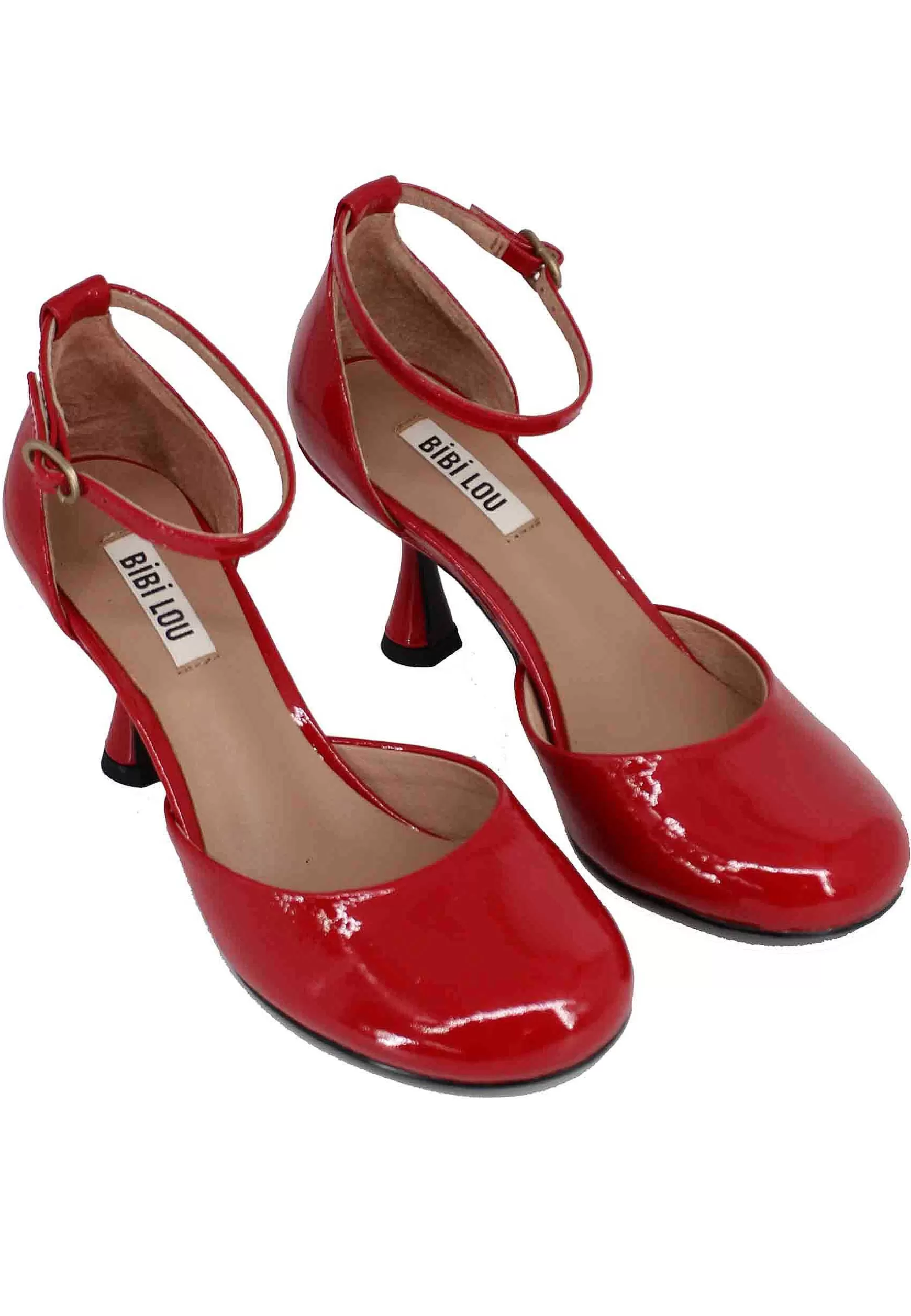 Decollete Donna In Vernice Rossa Con Punta Tonda Deana*Bibi Lou Flash Sale