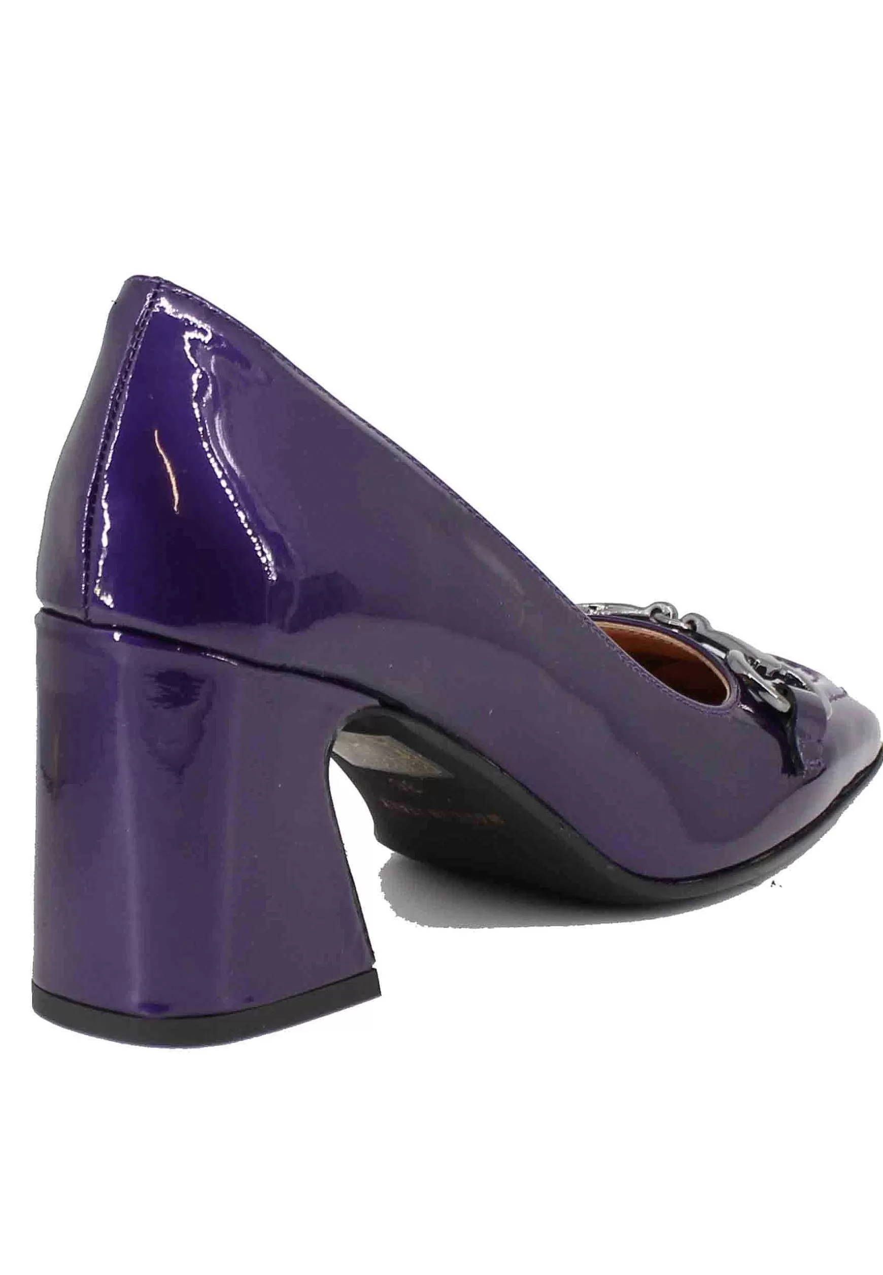 Decollete Donna In Vernice Viola Con Punta Quadra Morsetto E Tacco Alto** Best