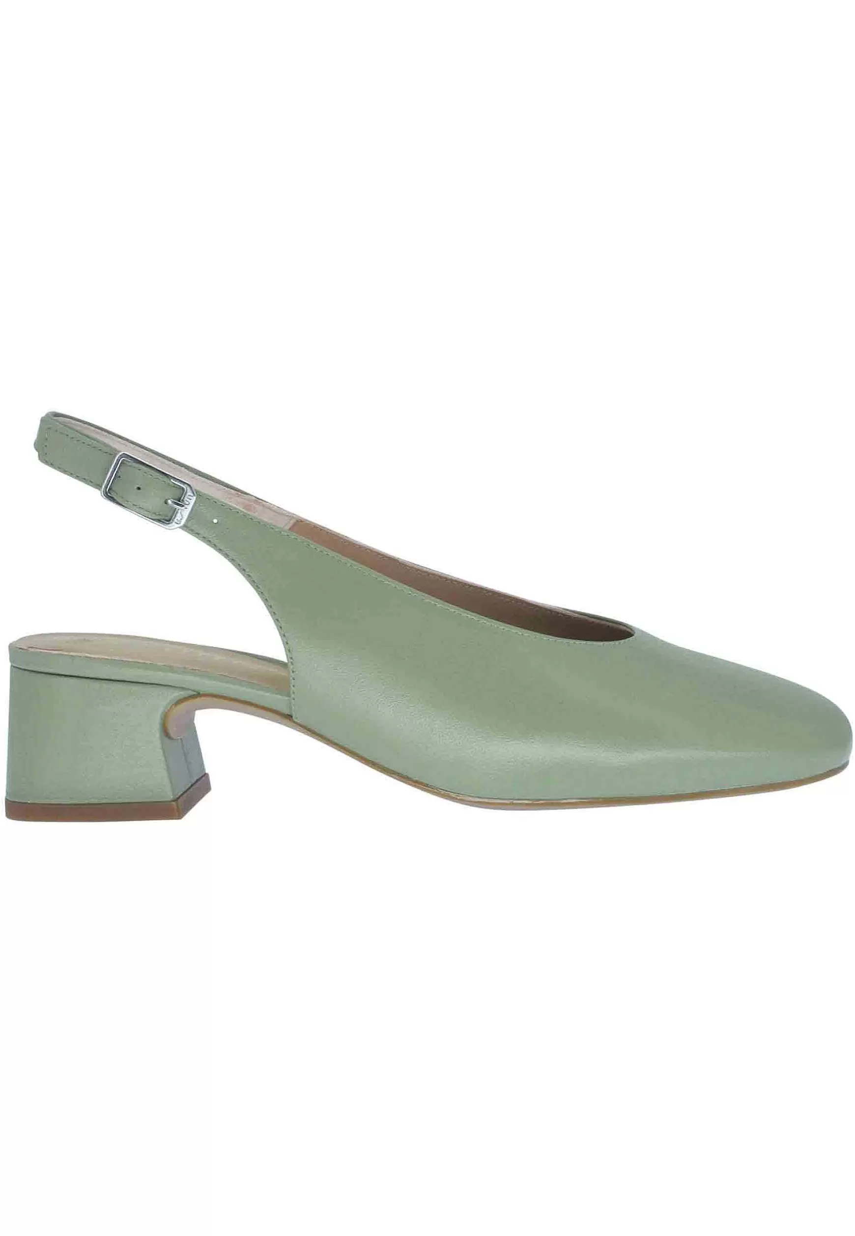 Decollete Donna Lavay In Pelle Verde Con Punta Squadrata E Cinturino Posteriore*Unisa Best Sale