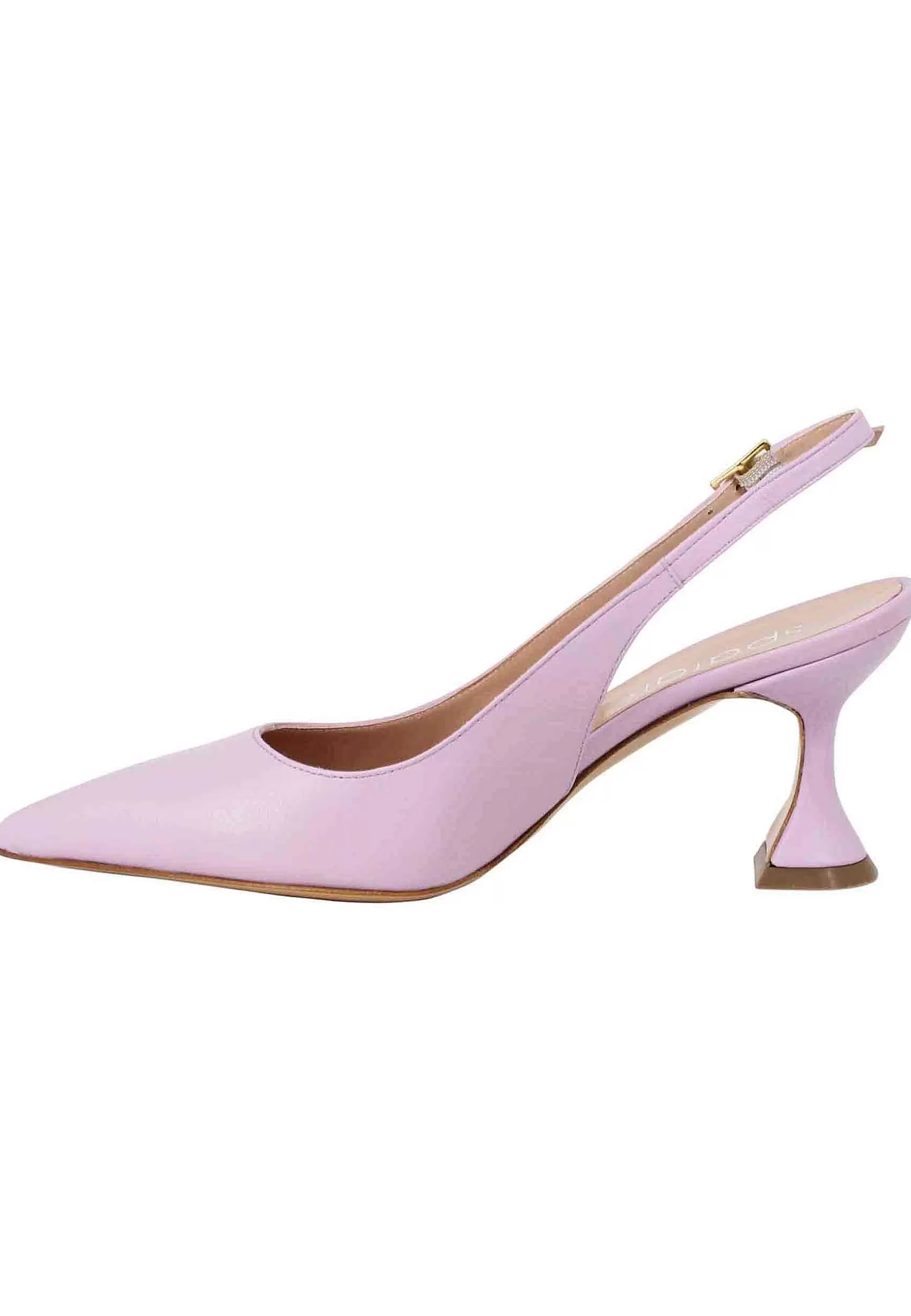 Decollete Slingback Donna In Pelle Glicine Tacco Alto** Shop