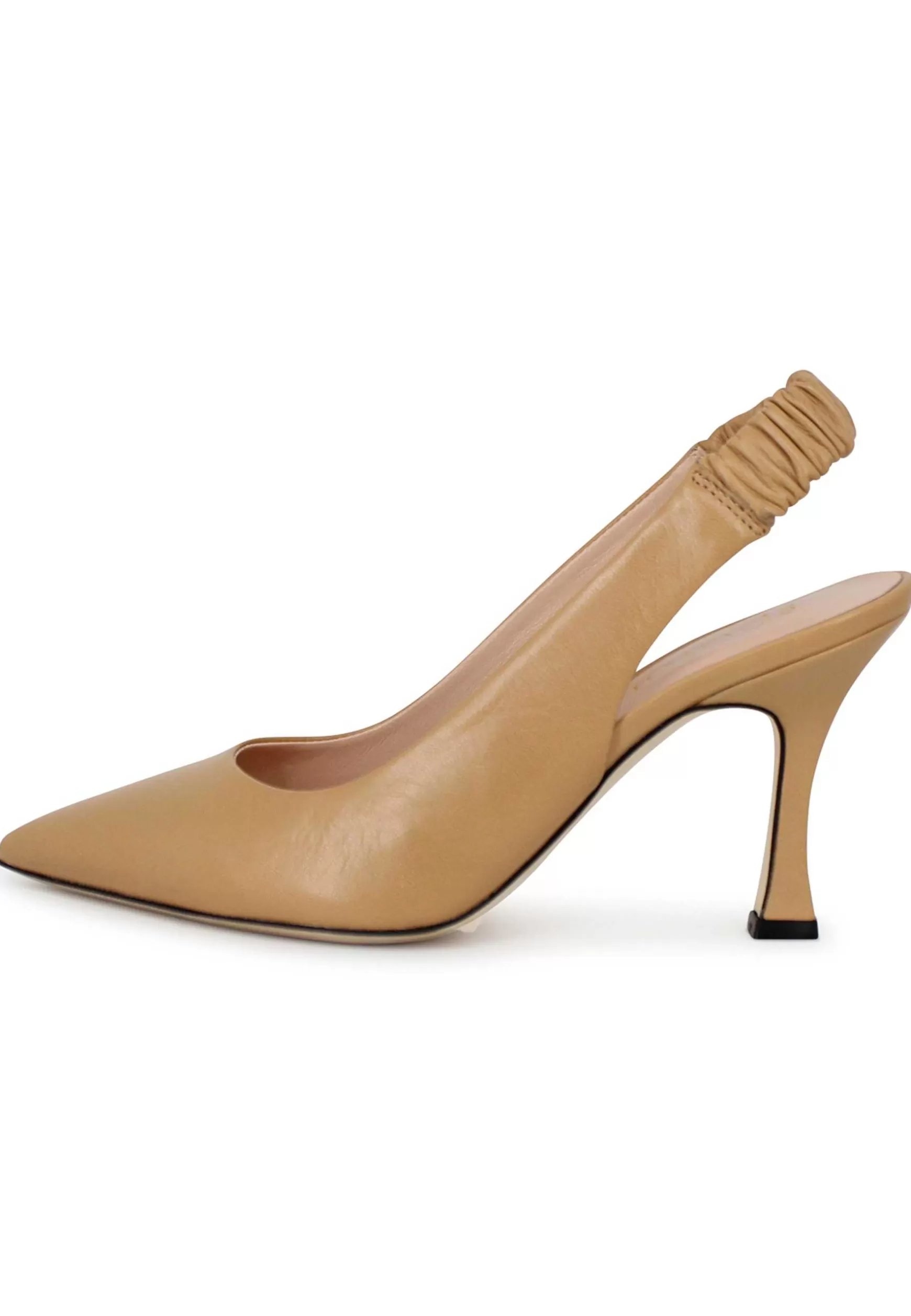 Decollete Slingback Donna In Pelle Nude Con Tacco Alto** Fashion