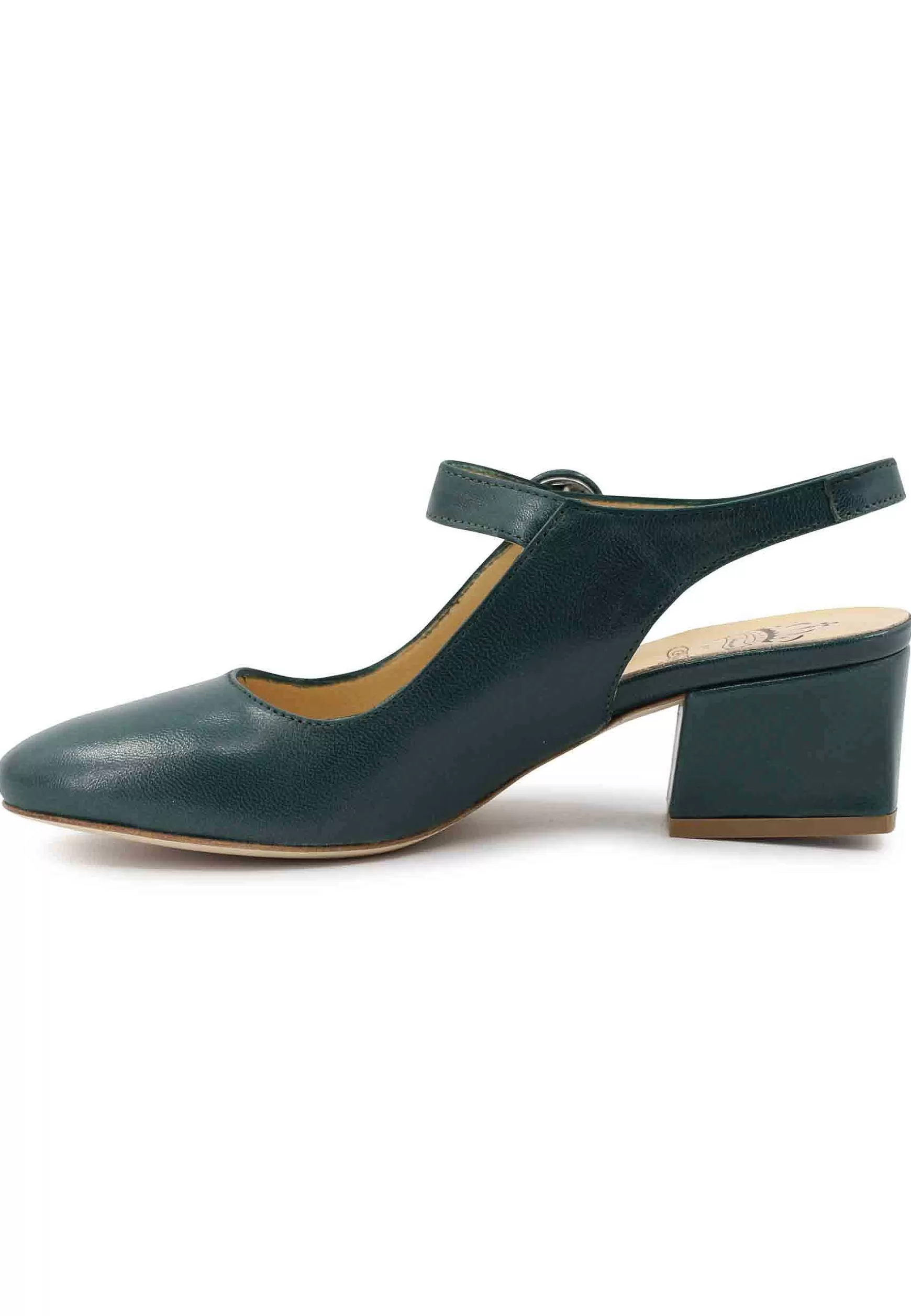 Decoete Singback Donna Tacco Basso In Pee Verde E Cinturino Aa Cavigia*L Best Sale