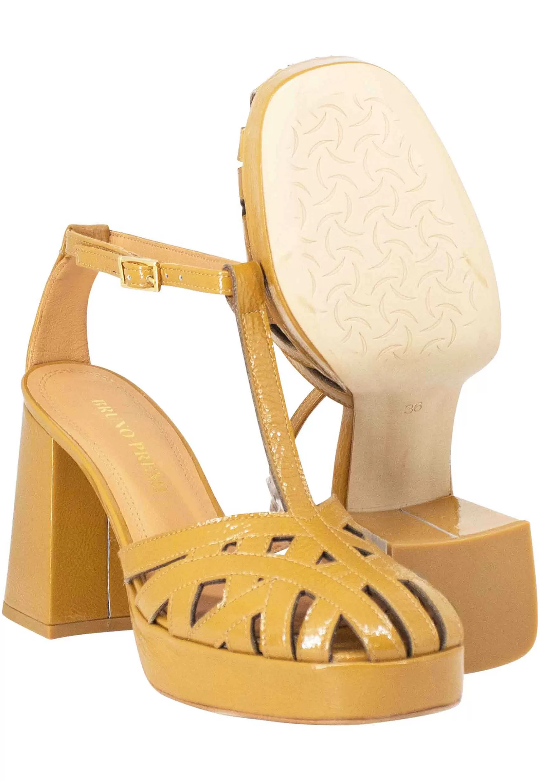 Decollete Talli Nest Donna In Vernice Cuoio Con Cinturini Tacco Alto E Plateau*Bruno Premi Best
