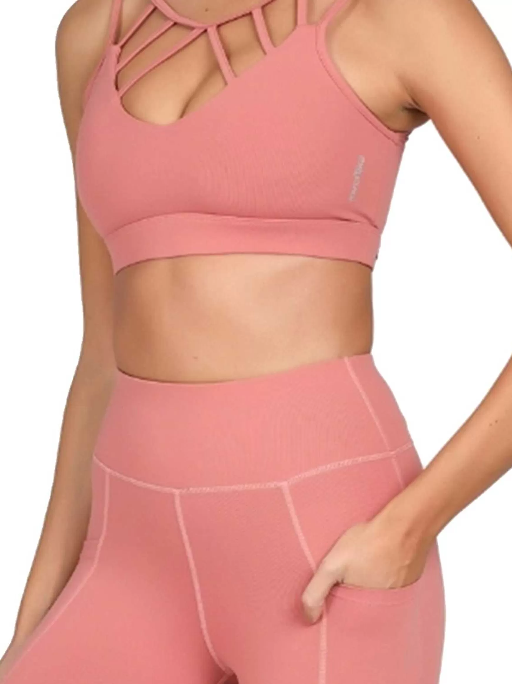 Dinamika Top Sportswear Donna In Microfibra Rosa Imbottito Effetto Push Up*Invertika Flash Sale