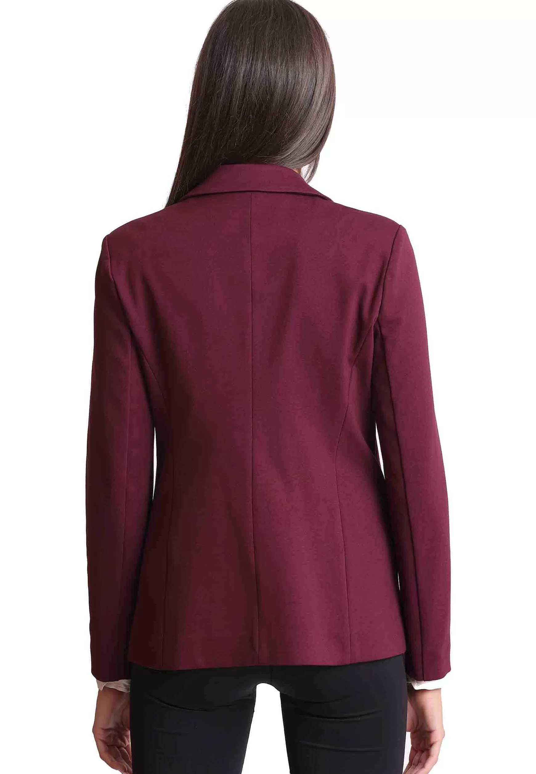 Giacca Donna Comfy Monopetto In Jersey Bordeaux*Maliparmi Discount