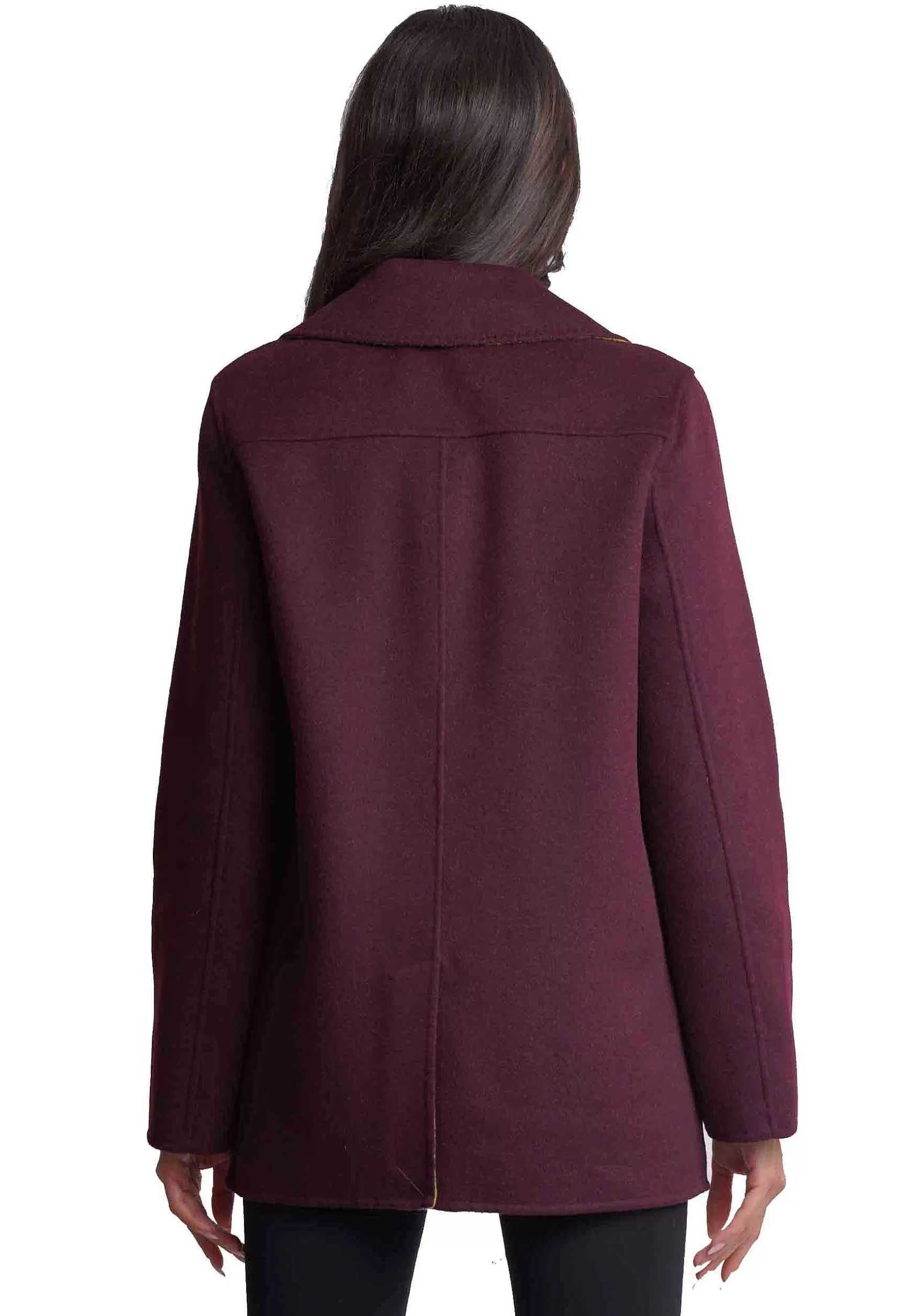 Giaccone Reversibile Donna Doppio Petto Double In Lana Bordeaux*Maliparmi Cheap
