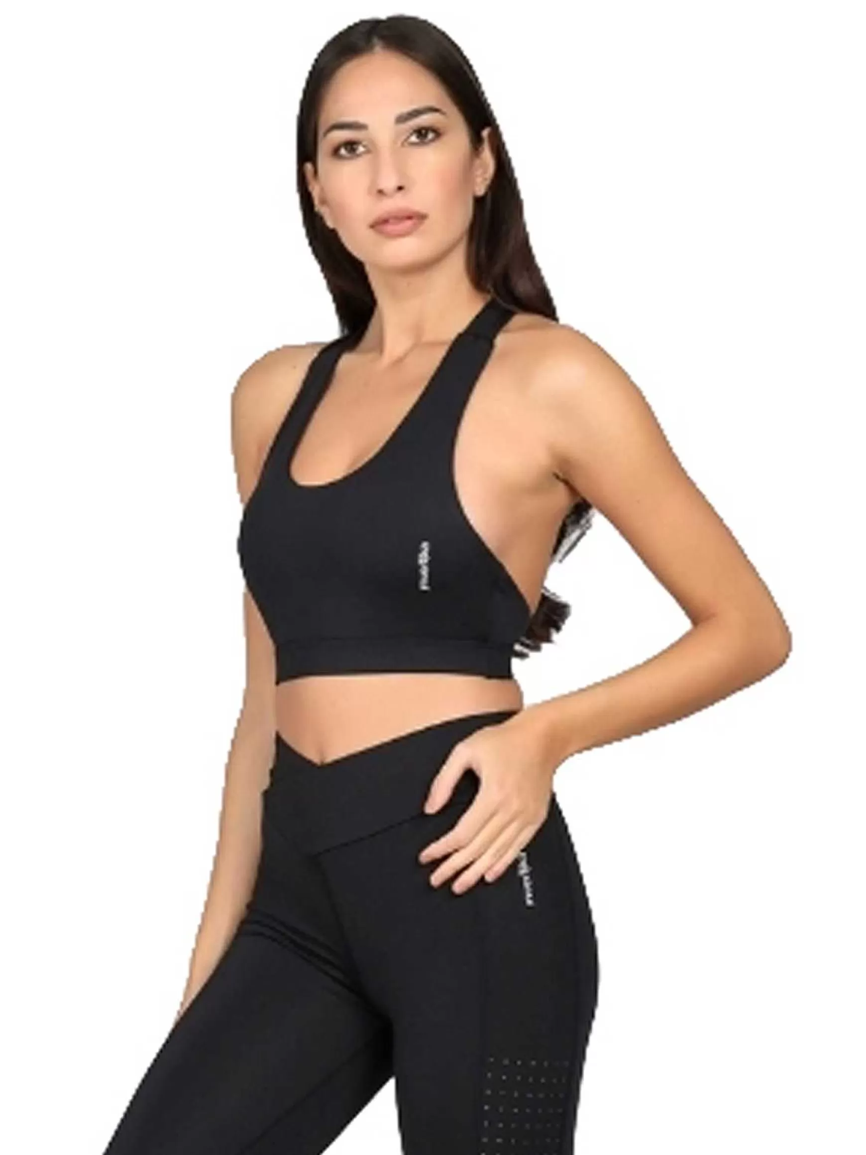 Ginnika Top Sportswear Donna In Lycra Nero Imbottito*Invertika Online