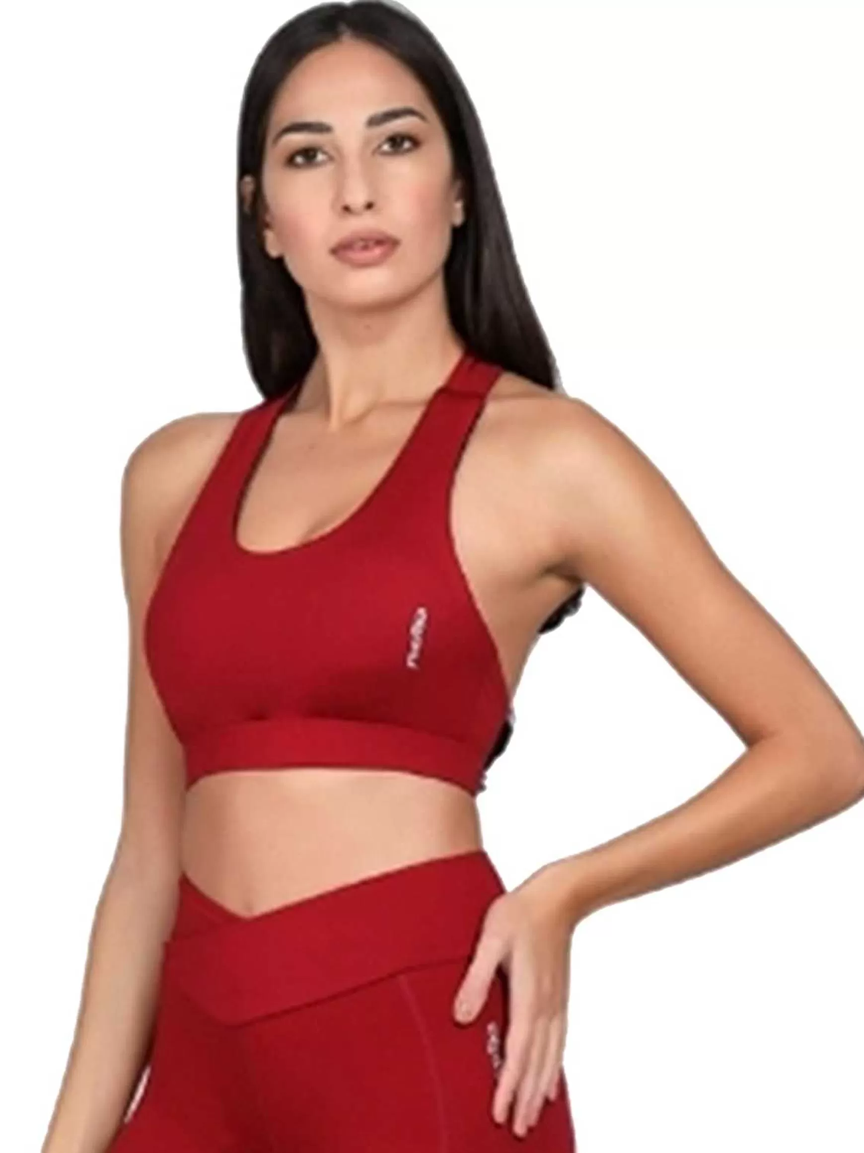 Ginnika Top Sportswear Donna In Lycra Rosso Imbottito*Invertika Cheap