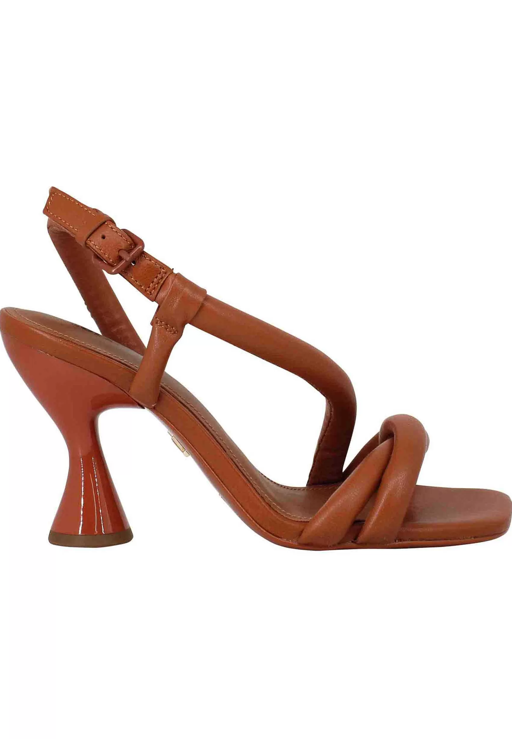 Gioia Sandali Donna In Pelle Cuoio Con Cinturino Posteriore E Tacco Alto*Lola Cruz Best Sale