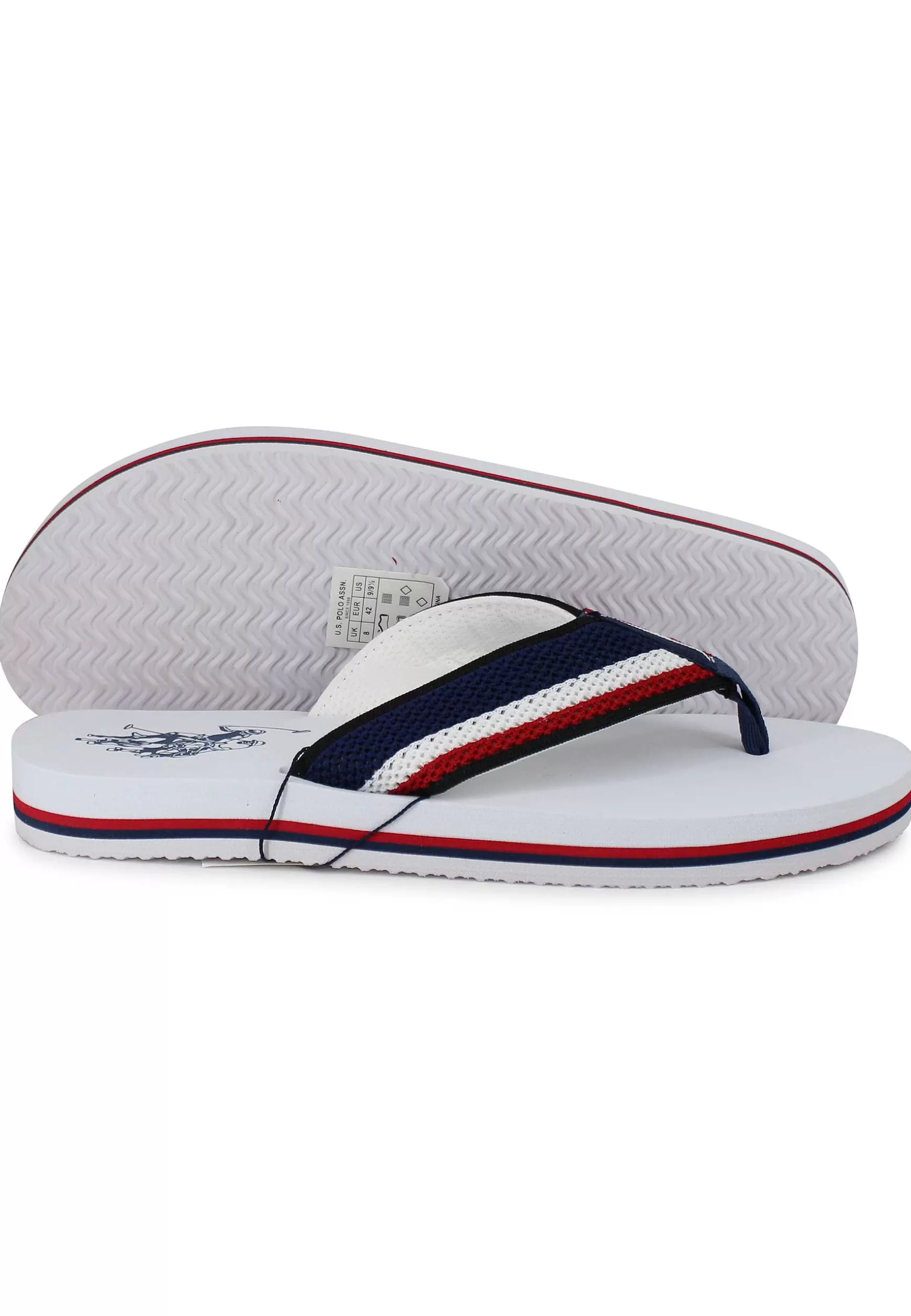 Infradito Uomo In Tessuto Bianco Con Suola In Gomma Leggera*U.S. Polo Assn Clearance