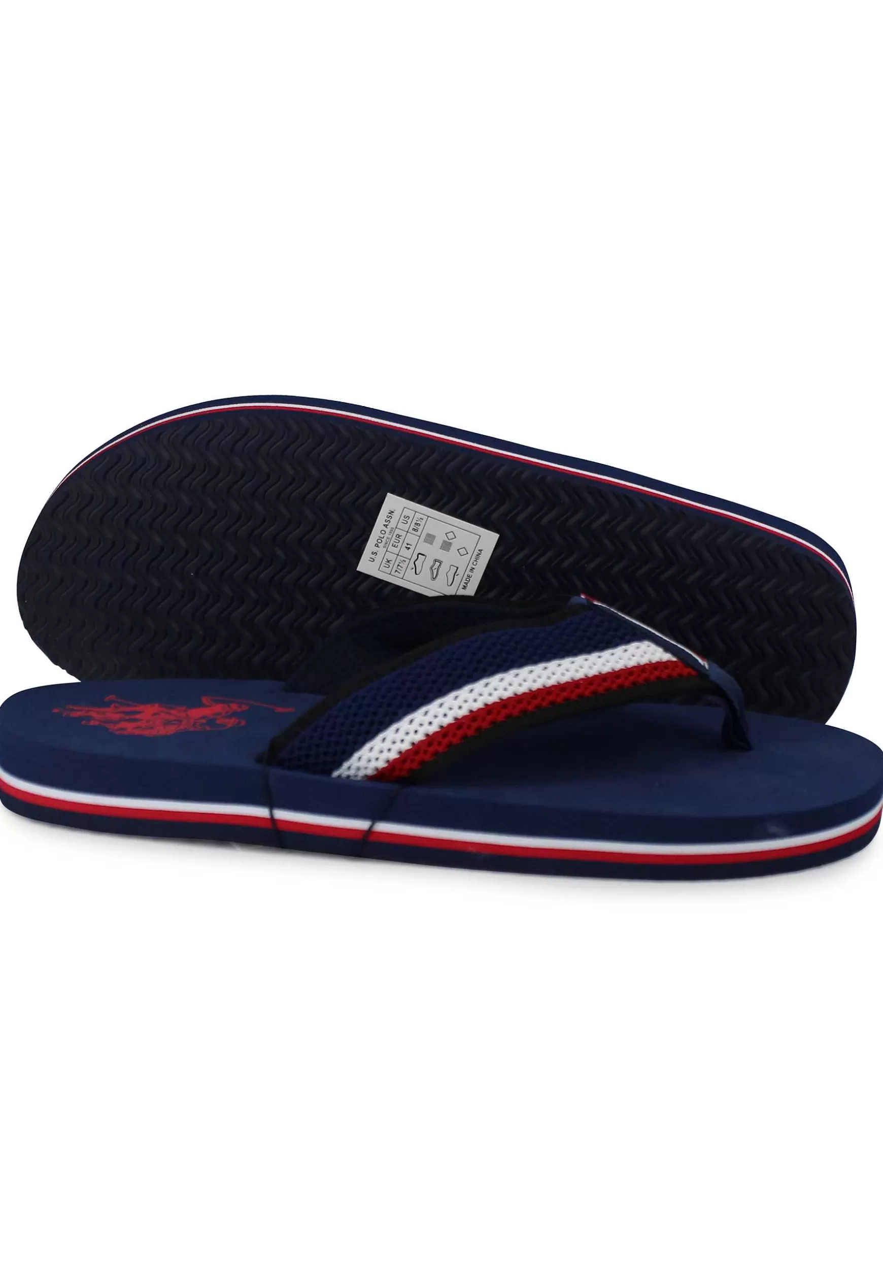 Infradito Uomo In Tessuto Blu Con Suola In Gomma Leggera*U.S. Polo Assn New