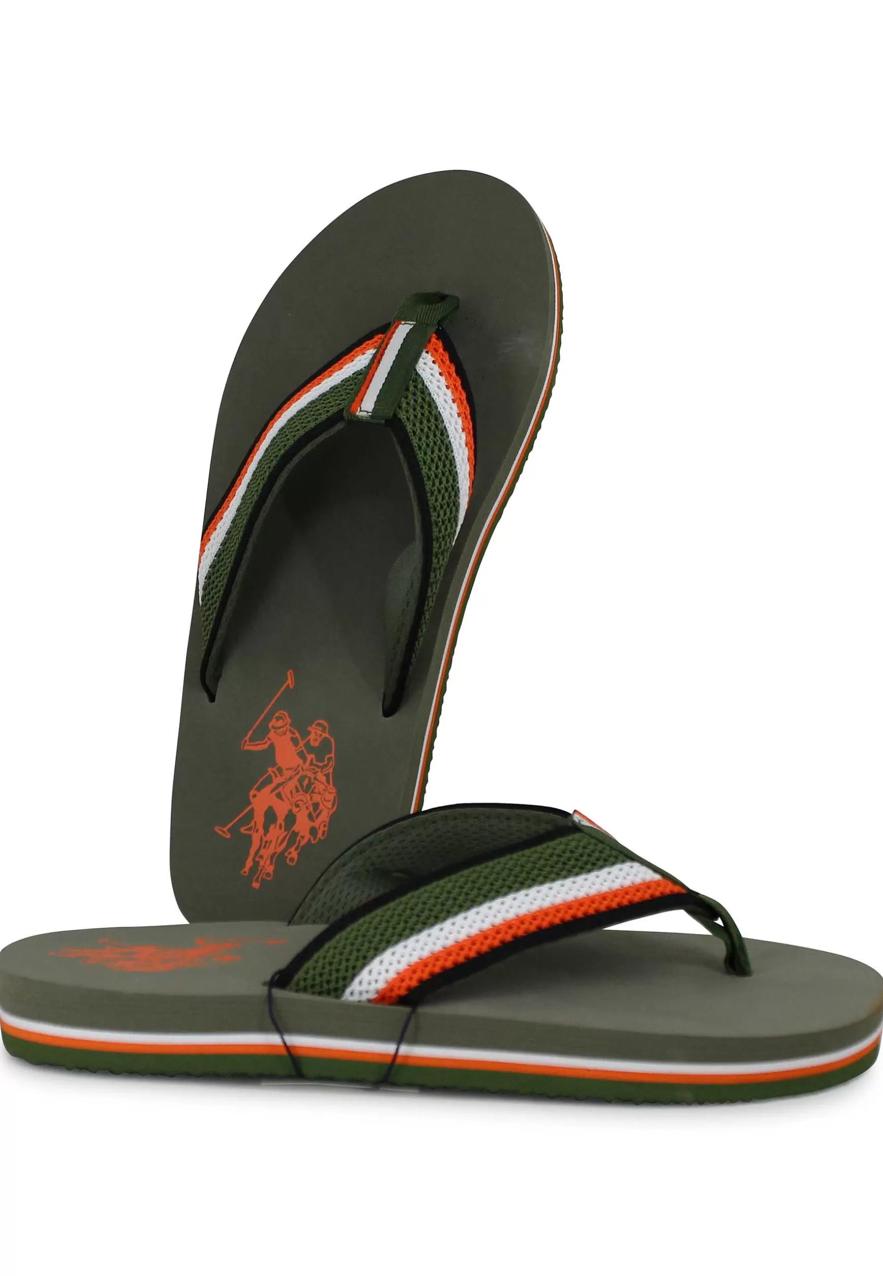 Infradito Uomo In Tessuto Verde Con Suola In Gomma Leggera*U.S. Polo Assn Hot