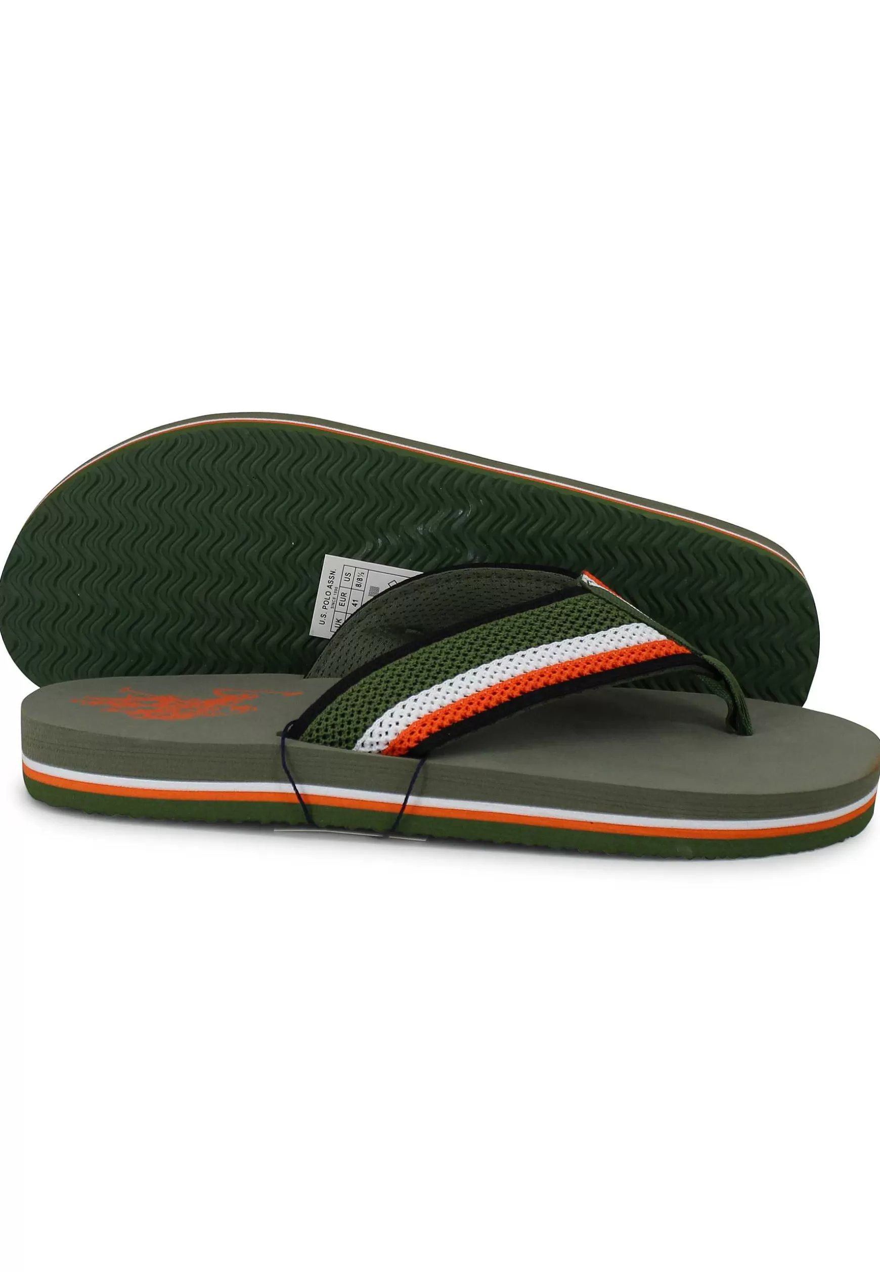 Infradito Uomo In Tessuto Verde Con Suola In Gomma Leggera*U.S. Polo Assn Hot