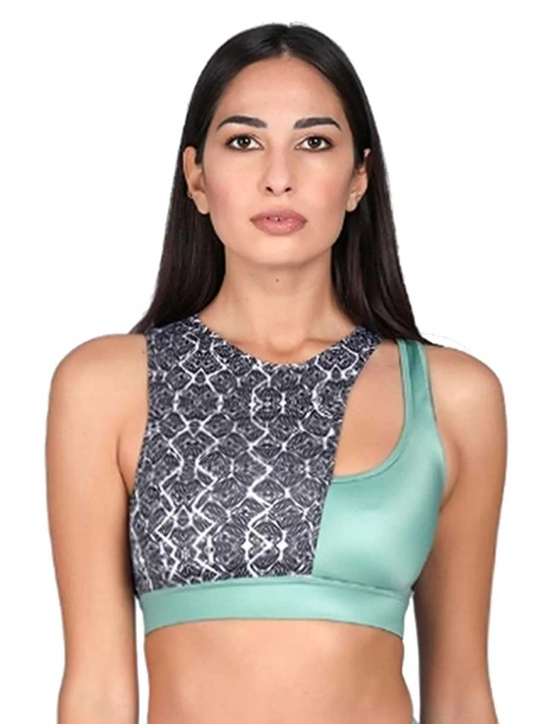 Magika Top Donna Magika Wild Pole Dance In Lycra Verde Made In Italy*Invertika Discount