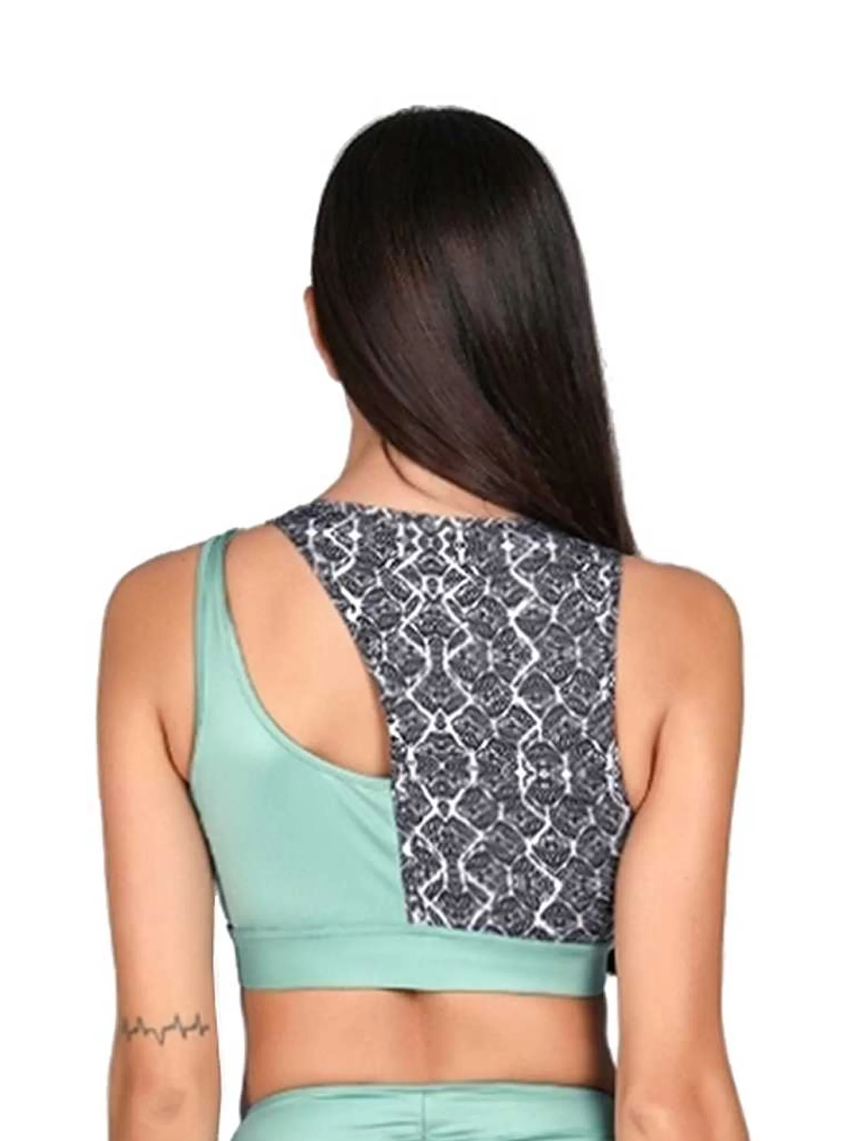 Magika Top Donna Magika Wild Pole Dance In Lycra Verde Made In Italy*Invertika Discount