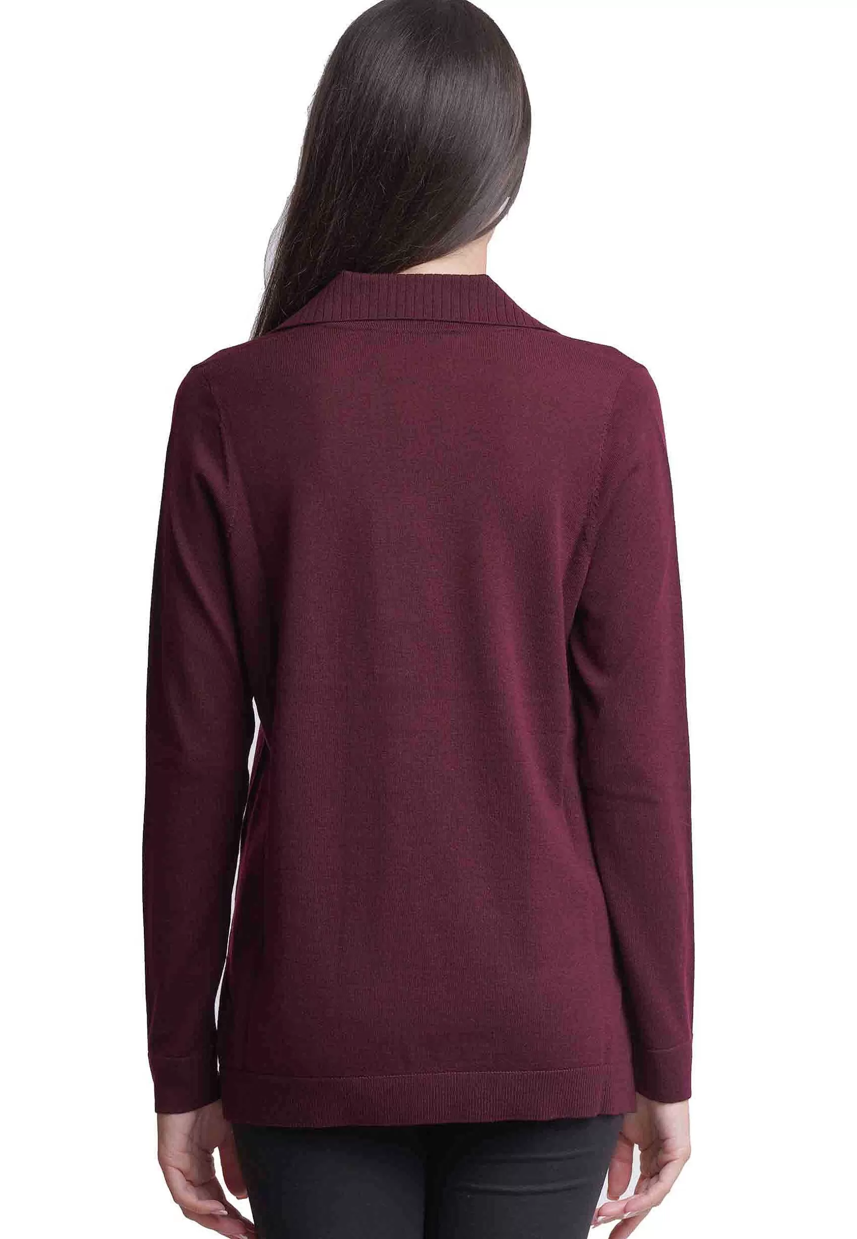 Maglia Donna Colours Of The Wolrd In Lana Bordeaux Con Collo E Scollo A V*Maliparmi Cheap