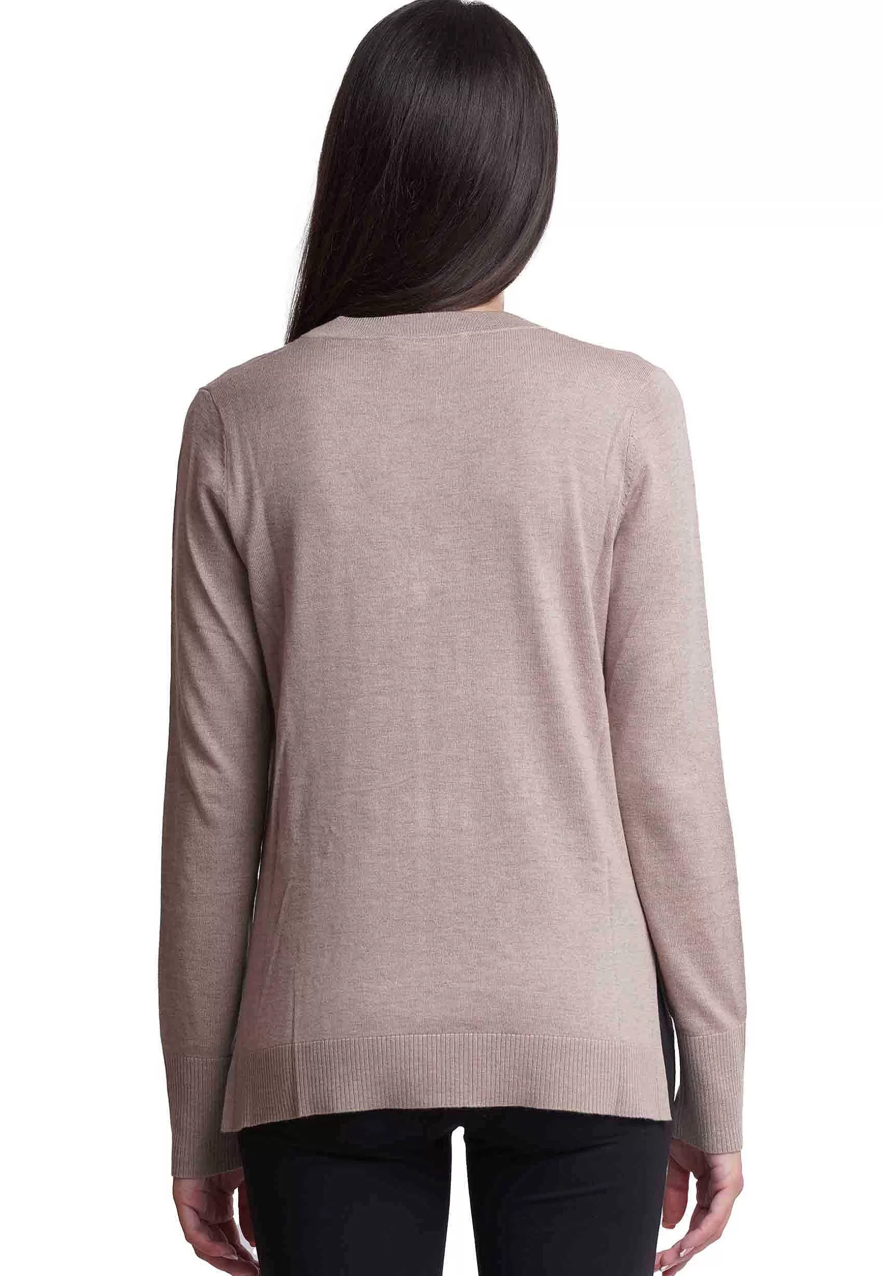 Maglione Donna Soft Touch In Misto Cachemire Taupe Con Scollo A V*Maliparmi Best