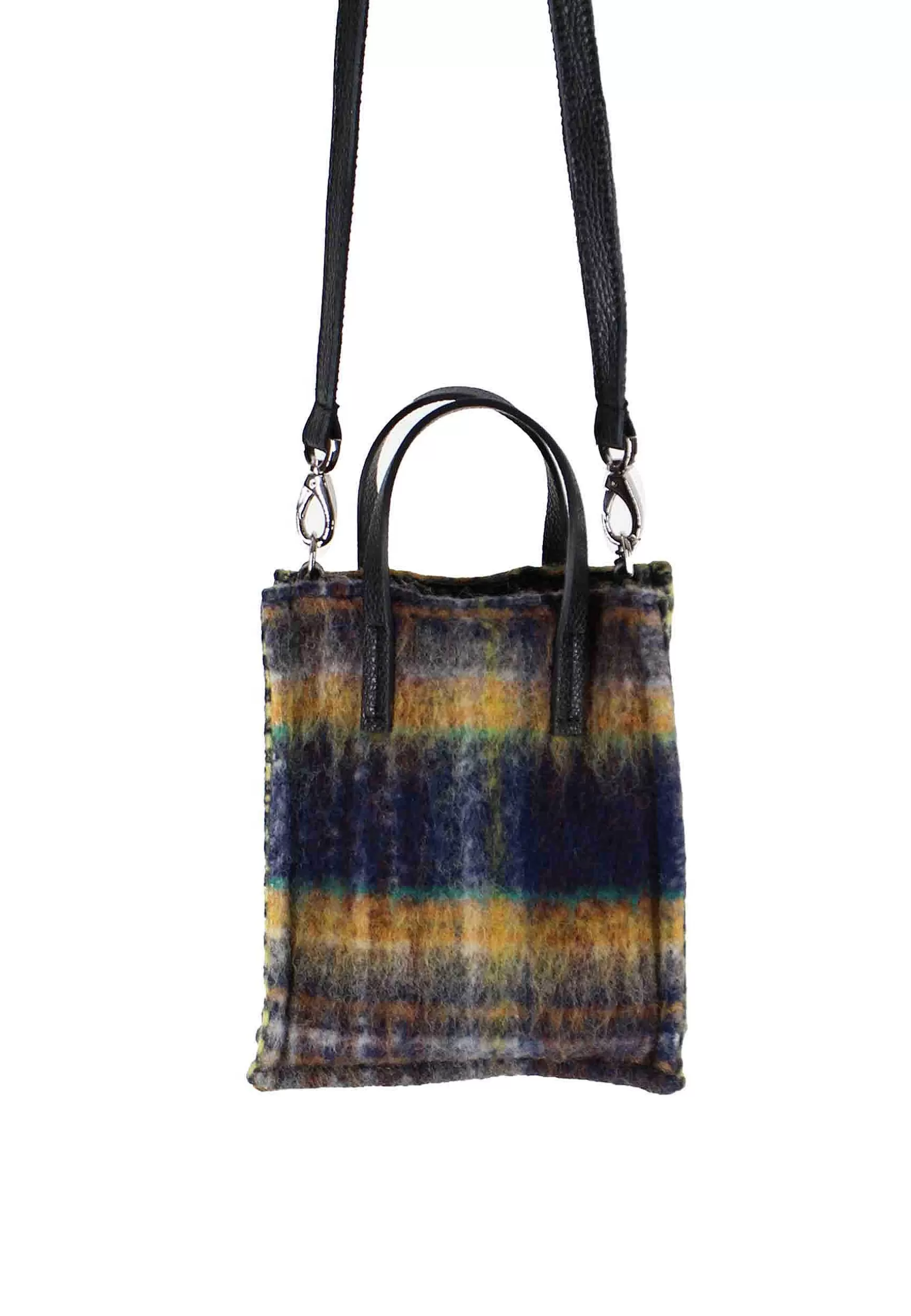 Mini Bag Donna A Tracolla In Lana Rasata Rosa A Fantasia Con Tracolla In Pelle*Kassiopea Online