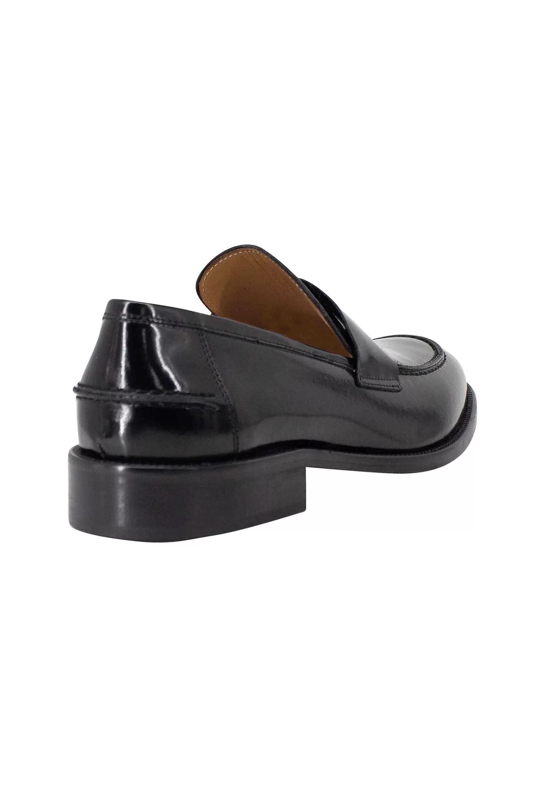 Mocassini Da Uomo In Pelle Lucida Nera E Suola In Cuoio Cucita*Rogal Flash Sale