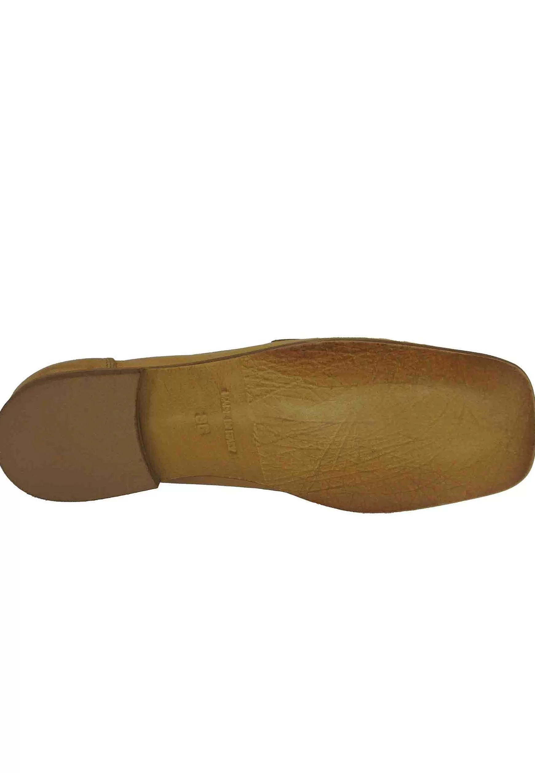 Mocassini Donna In Pelle Cuoio Con Bendina Intrecciata A Tono E Tacco Basso*Zoe Hot