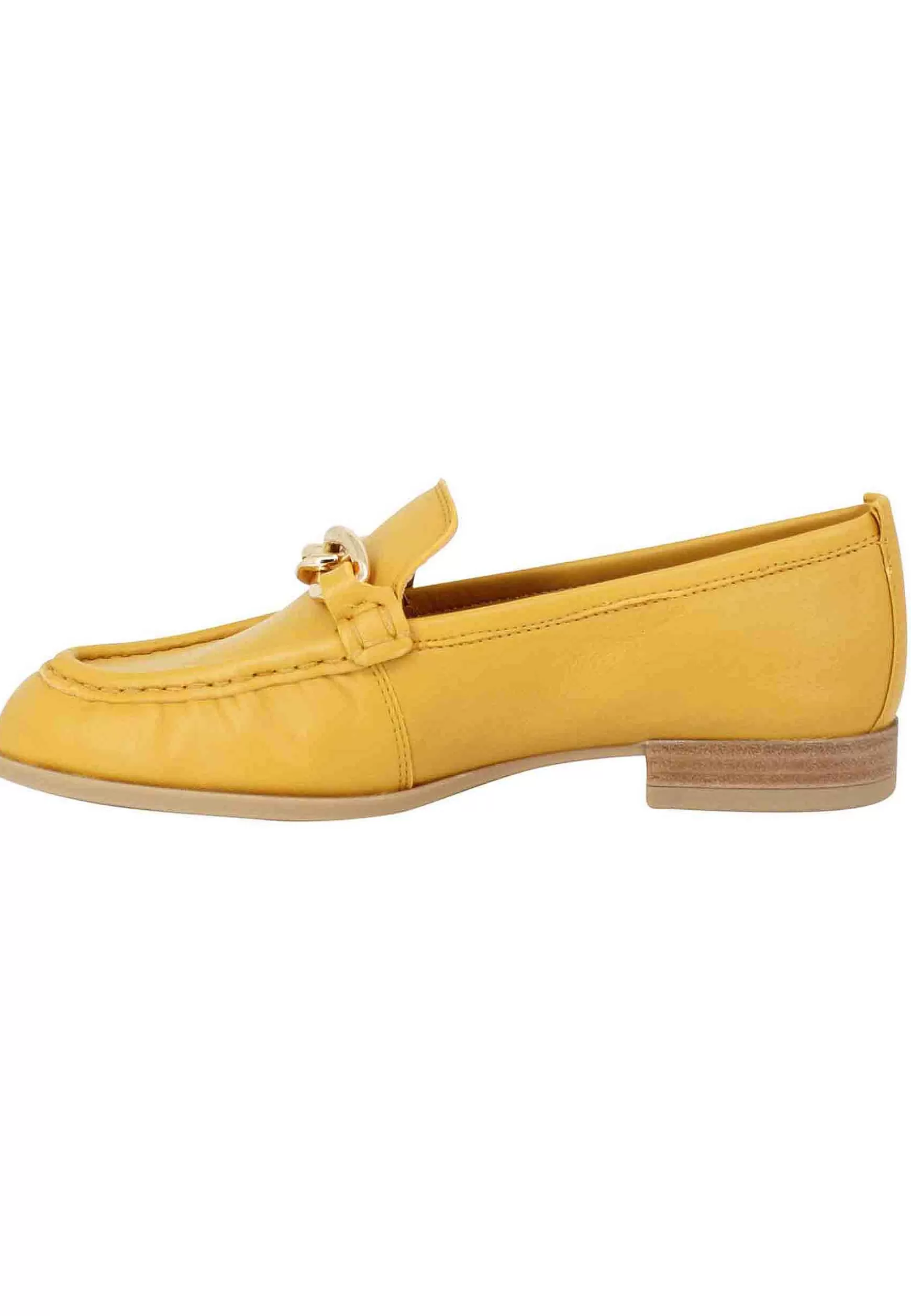 Mocassini Donna In Pelle Laminata Oro Con Punta Tonda E Tacco Basso*Unisa Flash Sale