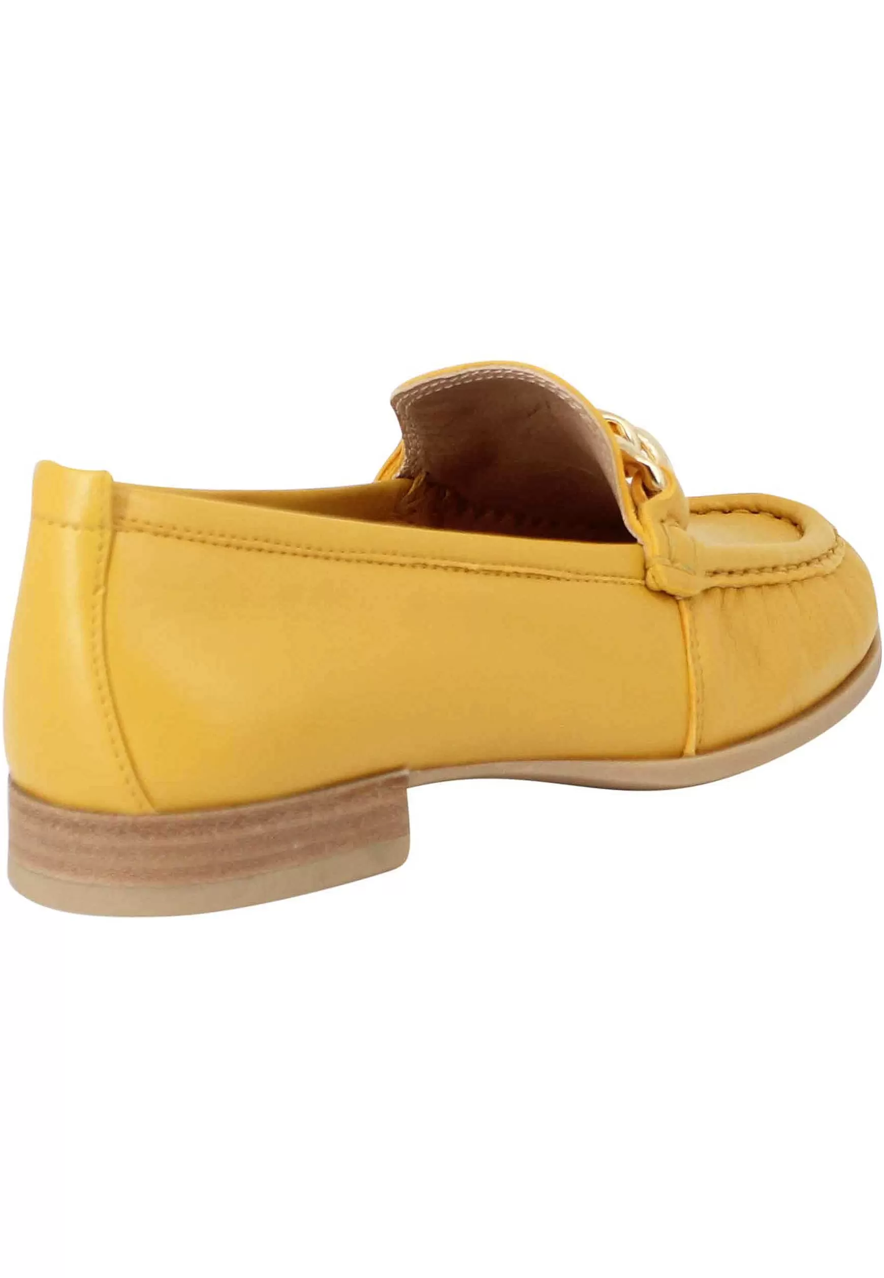Mocassini Donna In Pelle Laminata Oro Con Punta Tonda E Tacco Basso*Unisa Flash Sale