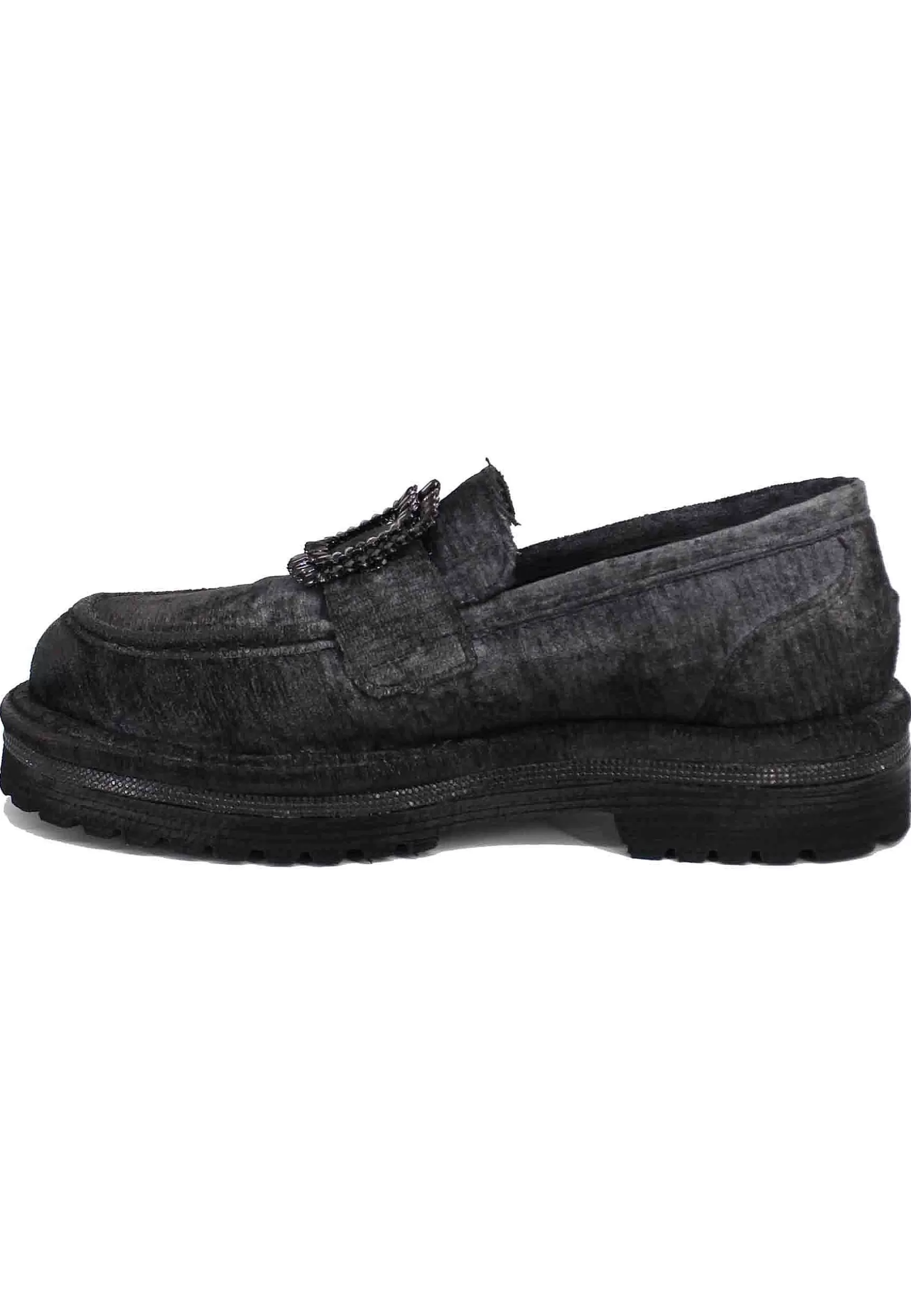 Mocassini Donna In Velluto Nero Con Fibbia E Suola Alta In Gomma*Zoe Outlet
